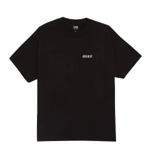 Obey Scribble S/S Tee Black Garment Dyed Finish