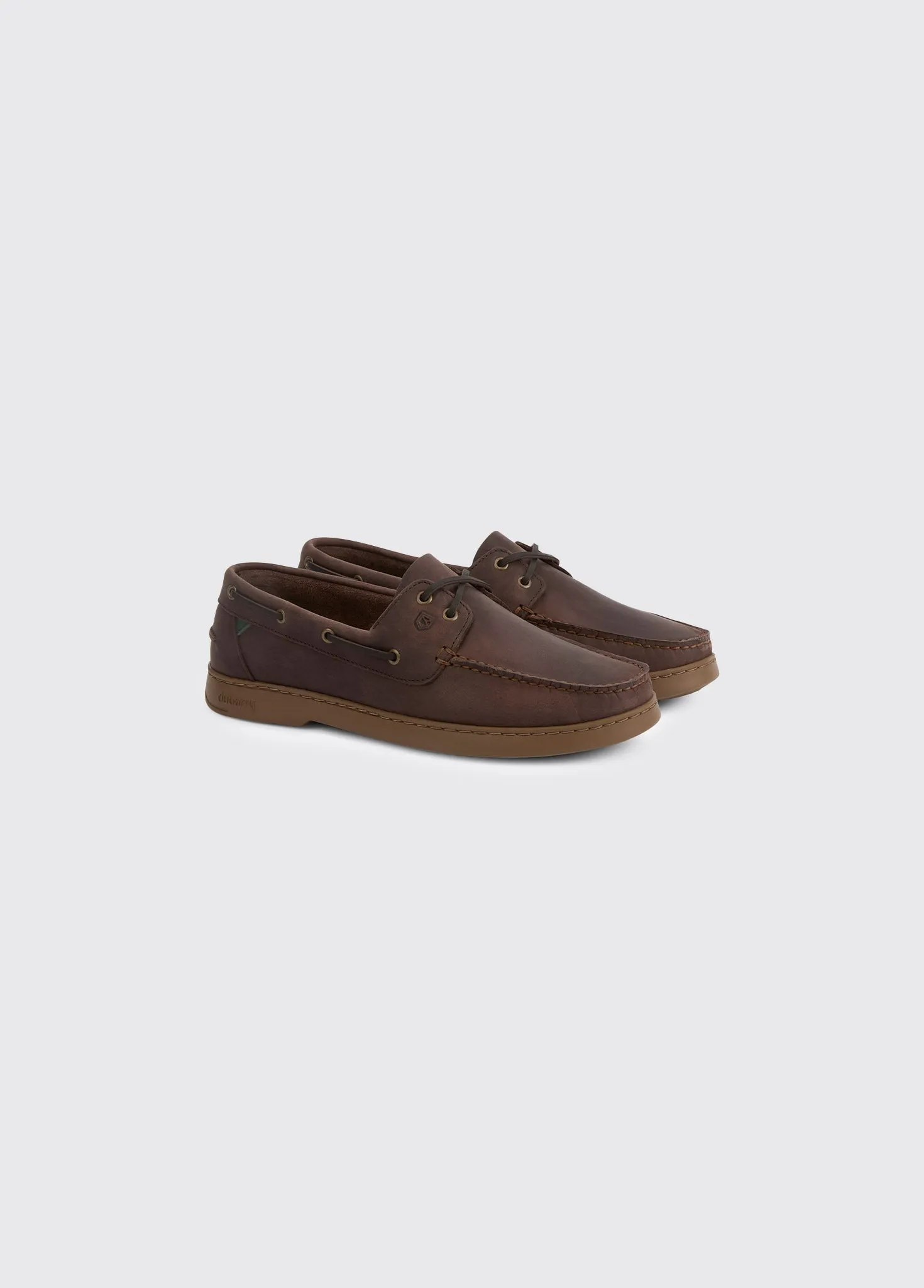 Foot Steady Ground Steady Oceania Mens dubarrylite? Two Eye-Tie Moccasin - Old Rum