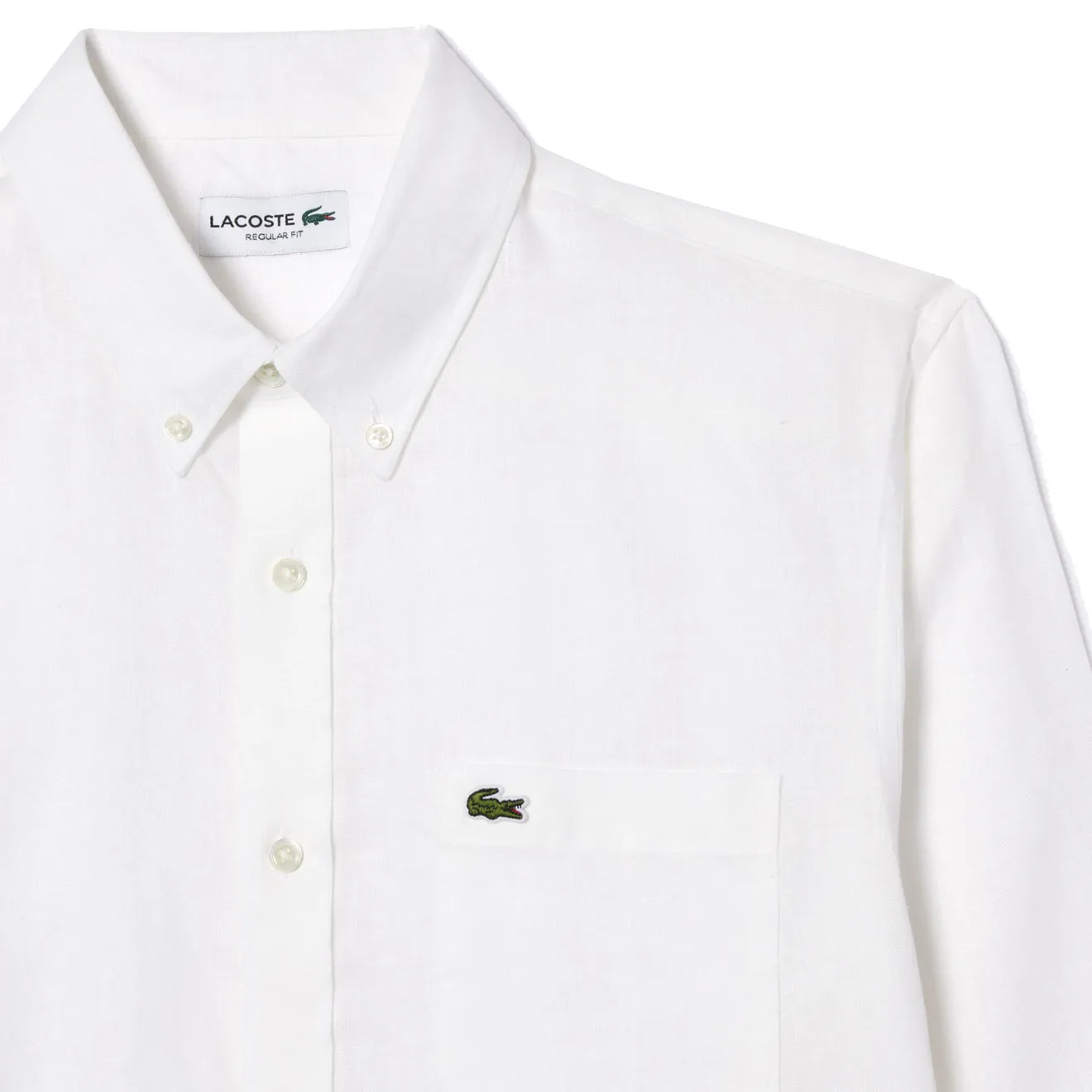 Fashion Statement slim fit Lacoste Linen Shirt White