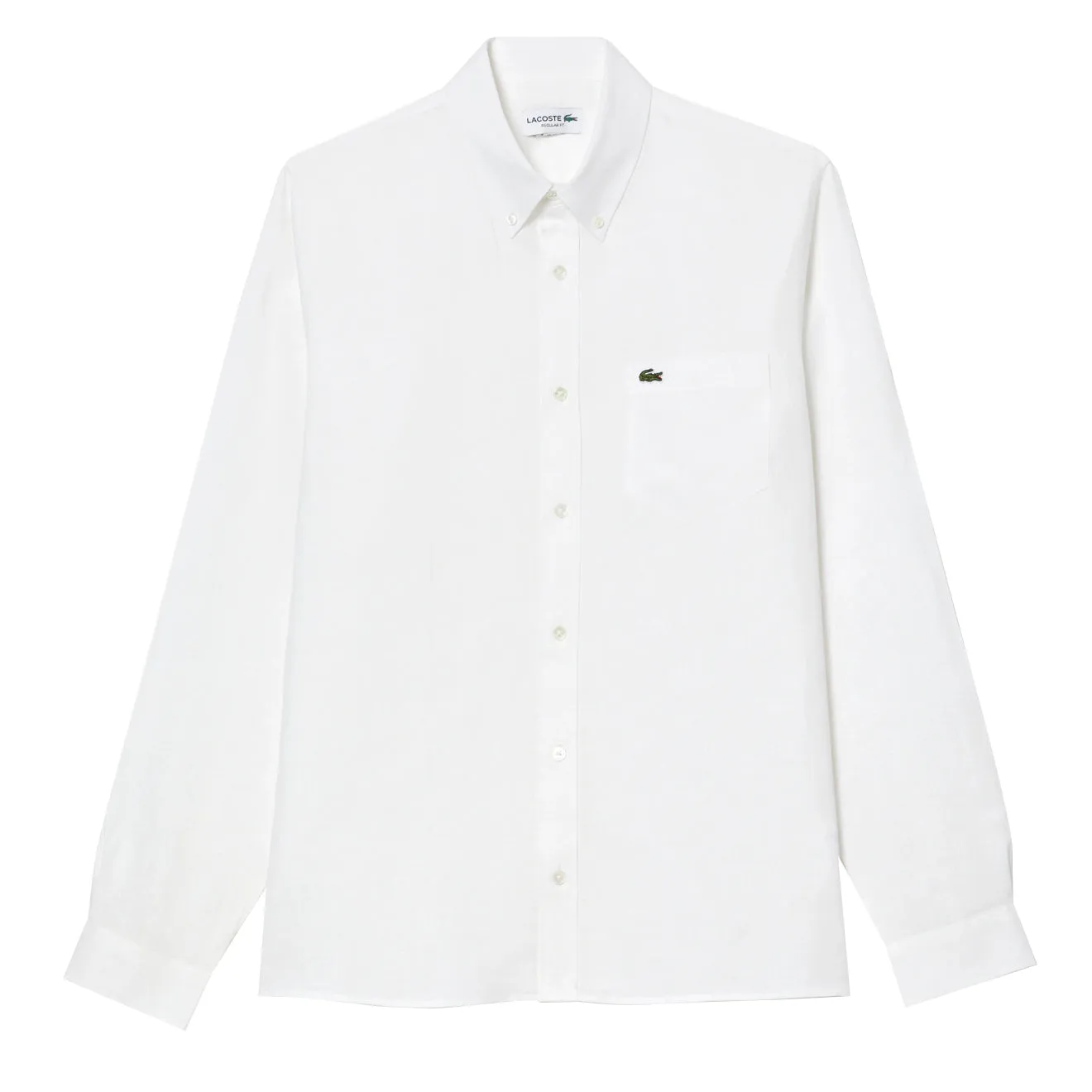 Lacoste Linen Shirt White Trendy Fashion