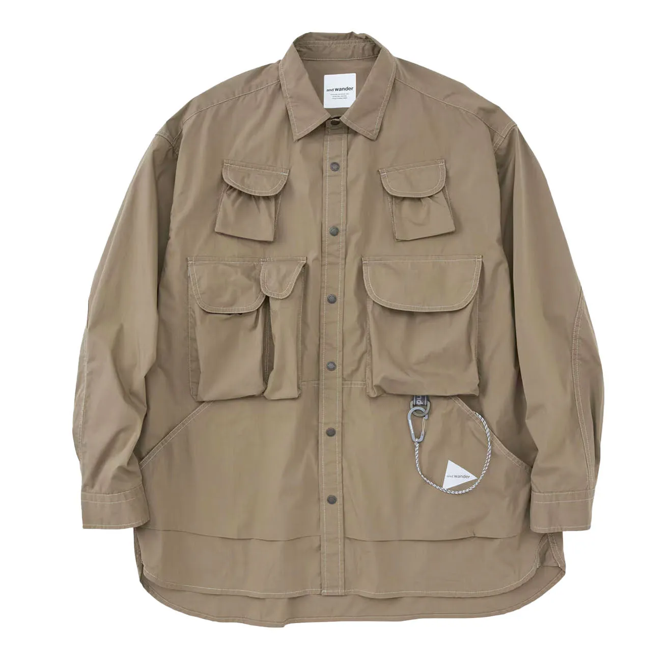 Cooling Core Technology And Wander Multi Pocket Shirt Dark Beige