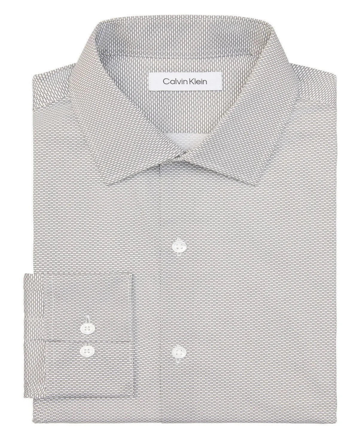Eco-Friendly Choice Smooth Cotton Blend Calvin Klein Dress Shirt MensGray Extra-Slim Button Up FTS98