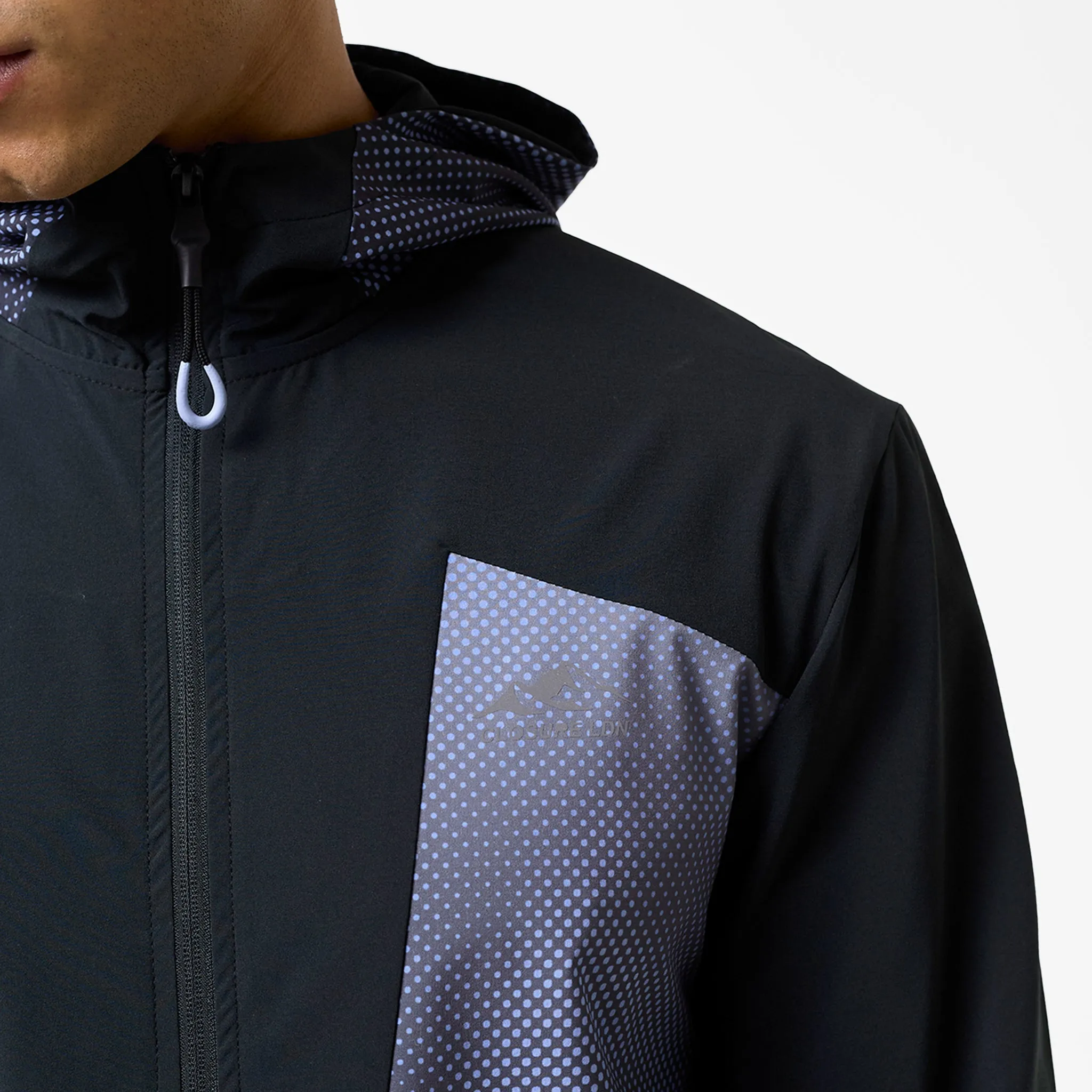 Thermal Insulated Bitmap Windbreaker | Graphite/Lilac