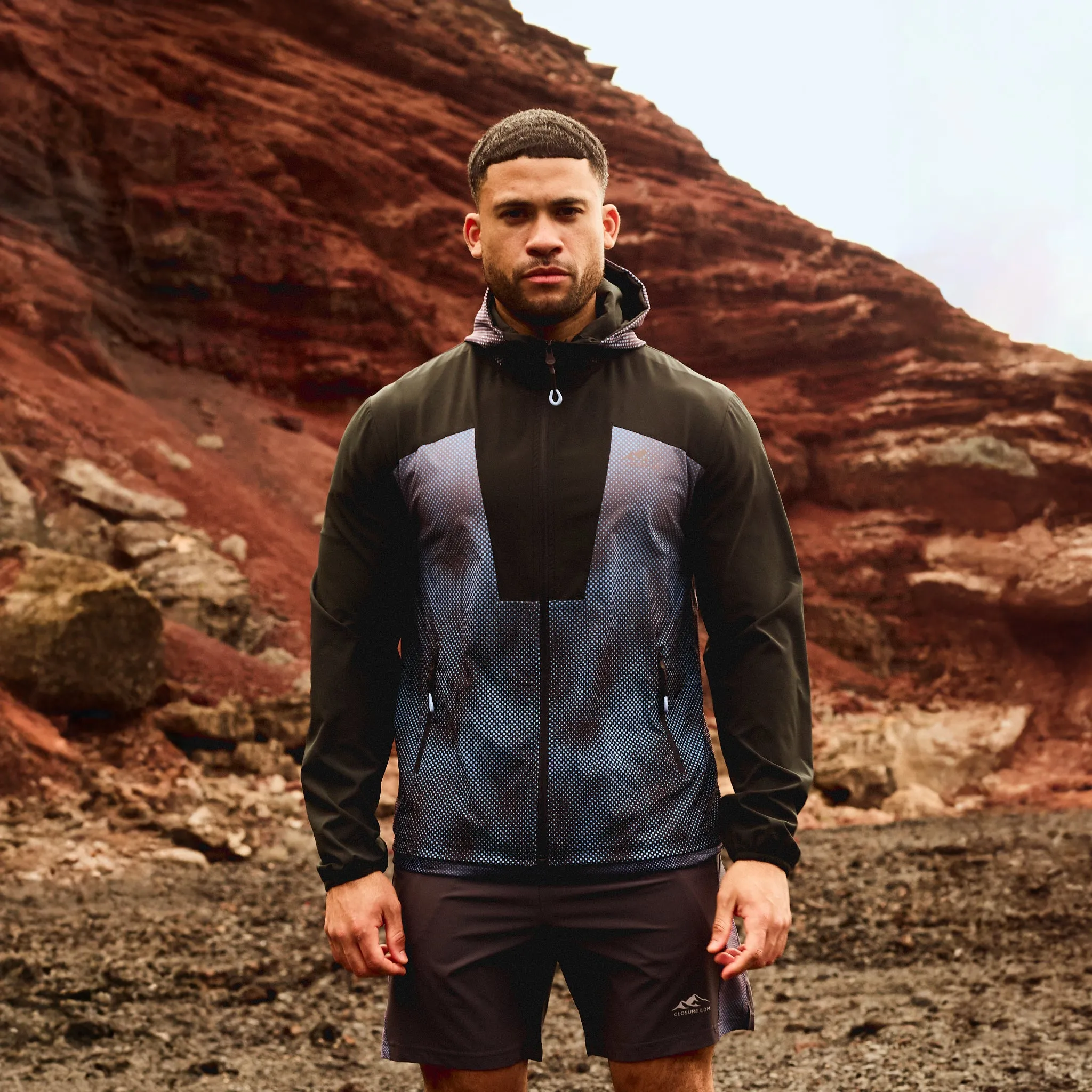 Light Protection Tear Resistant Material Bitmap Windbreaker | Graphite/Lilac