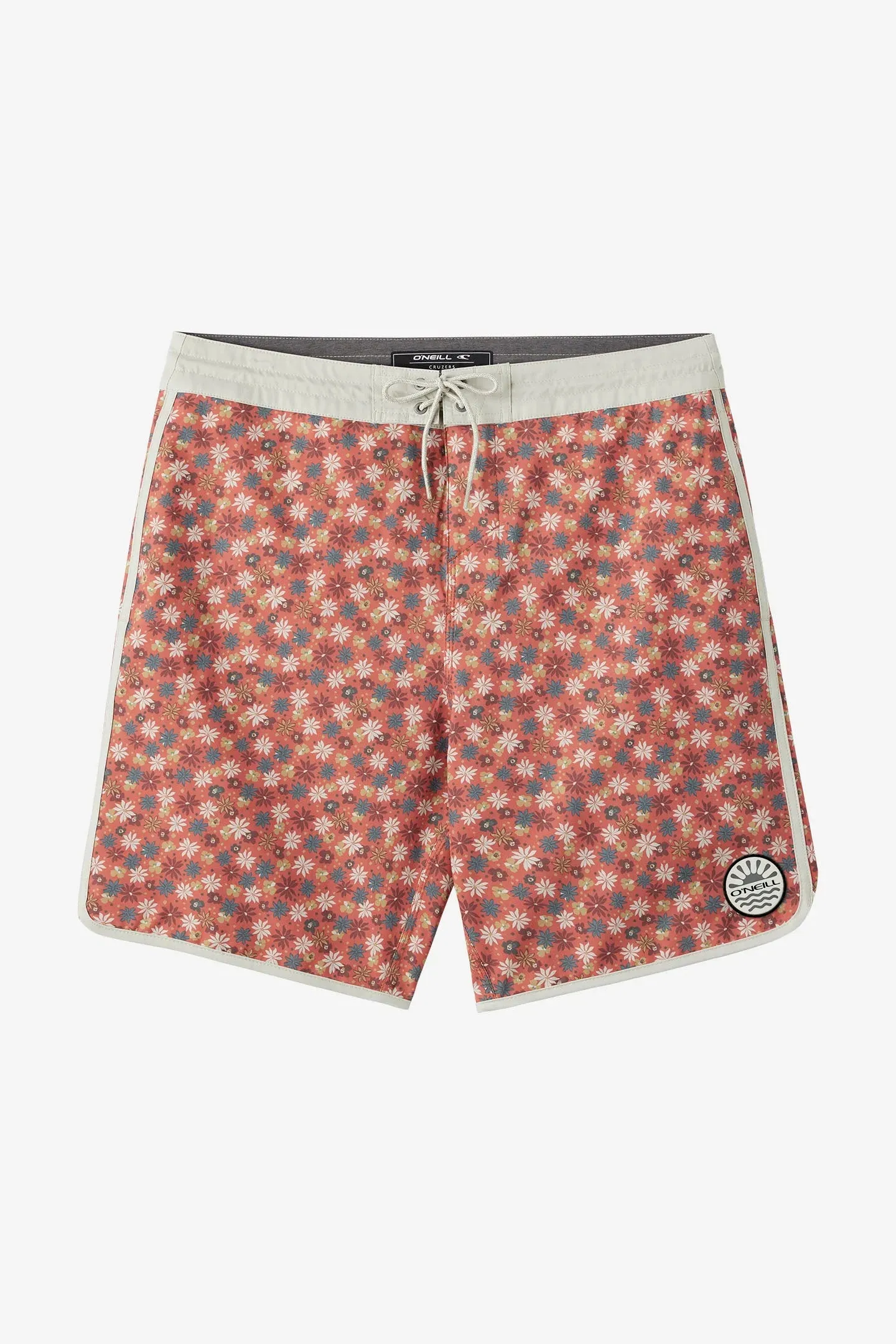 Oneill Mens Boardshorts Cruzer Scallop 18" Ventilated Mesh Panels