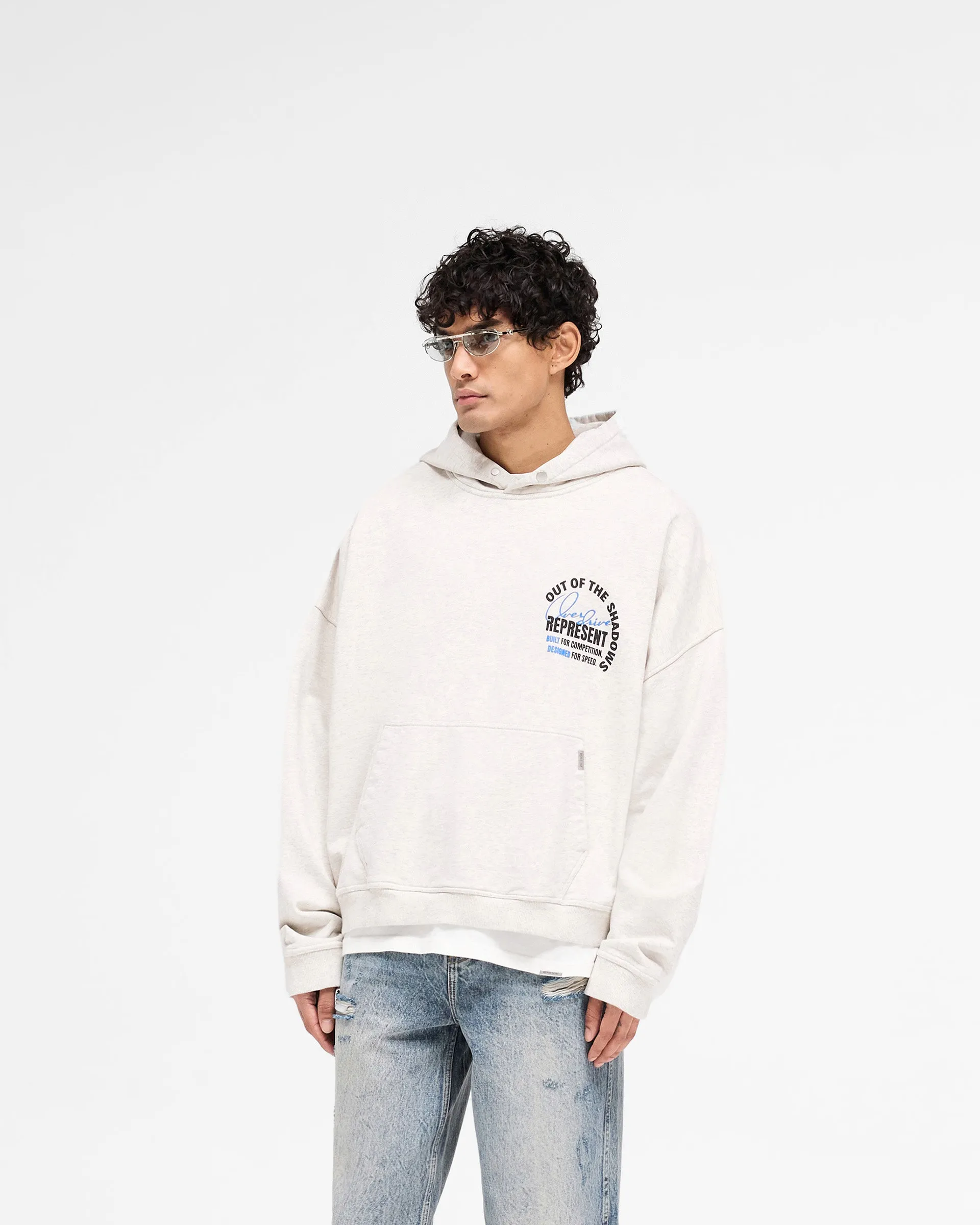Tall Out Of The Shadows Hoodie - Cream Marl
