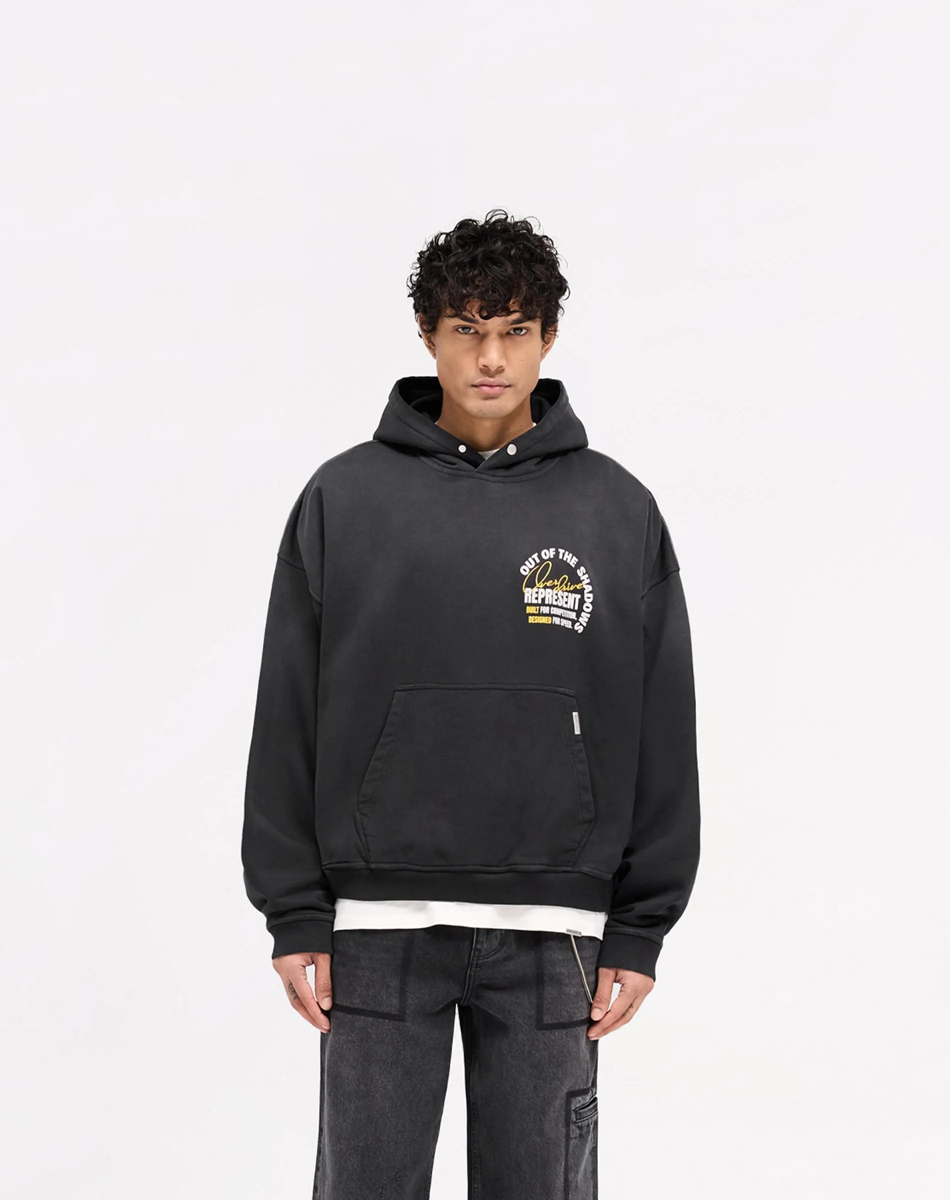 Out Of The Shadows Hoodie - Stained Black Layer Minimal