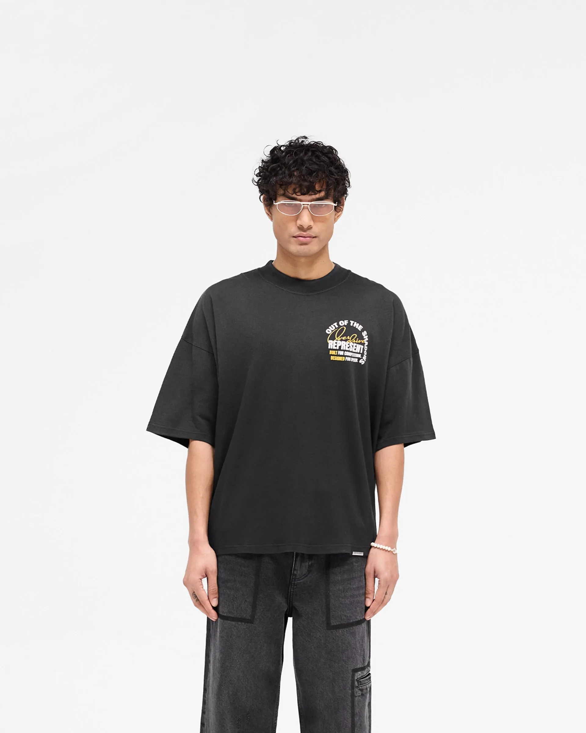 cotton material anti static coating Out Of The Shadows T-Shirt - Stained Black