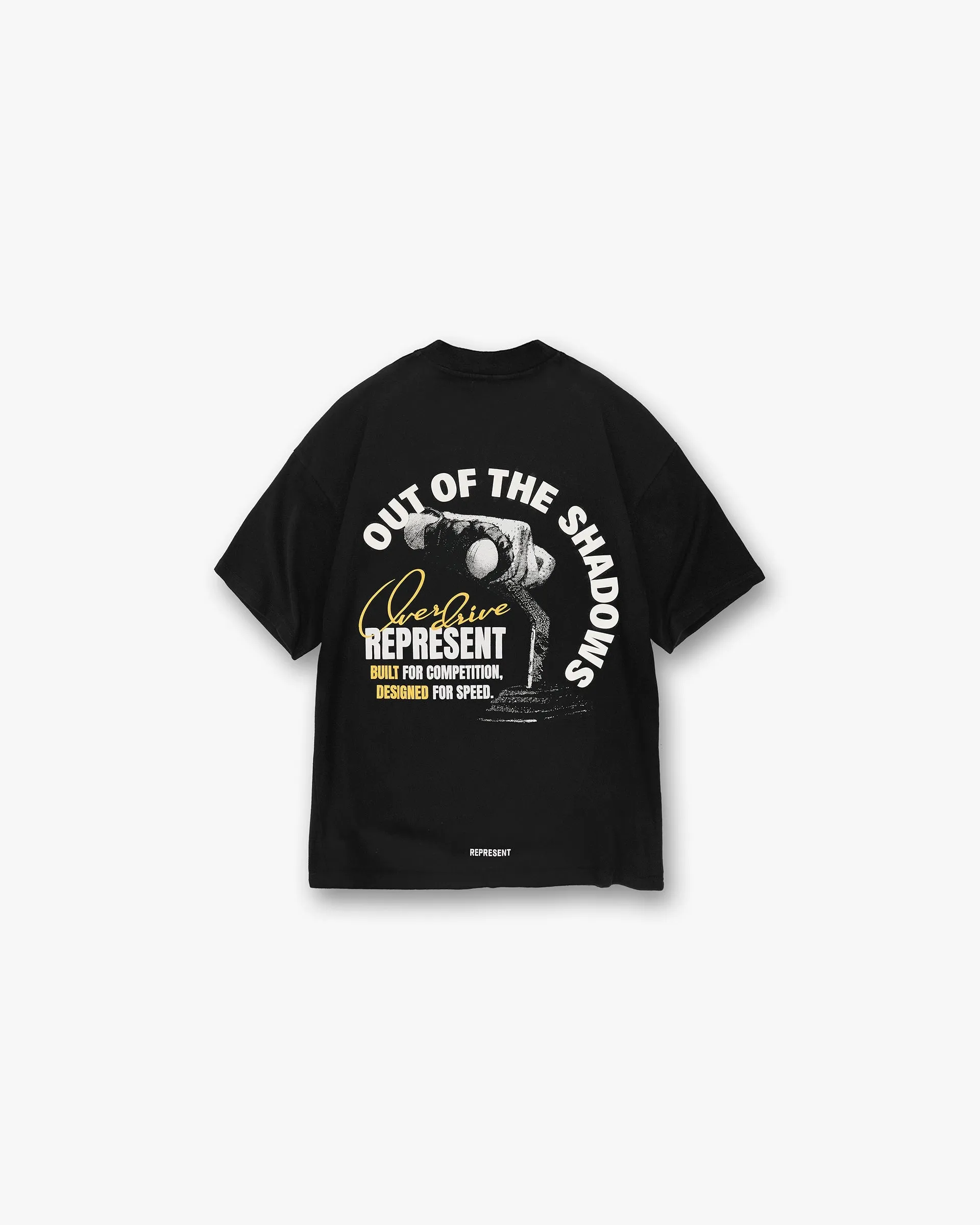 Out Of The Shadows T-Shirt - Stained Black Slim Comfort Effortless Daywear