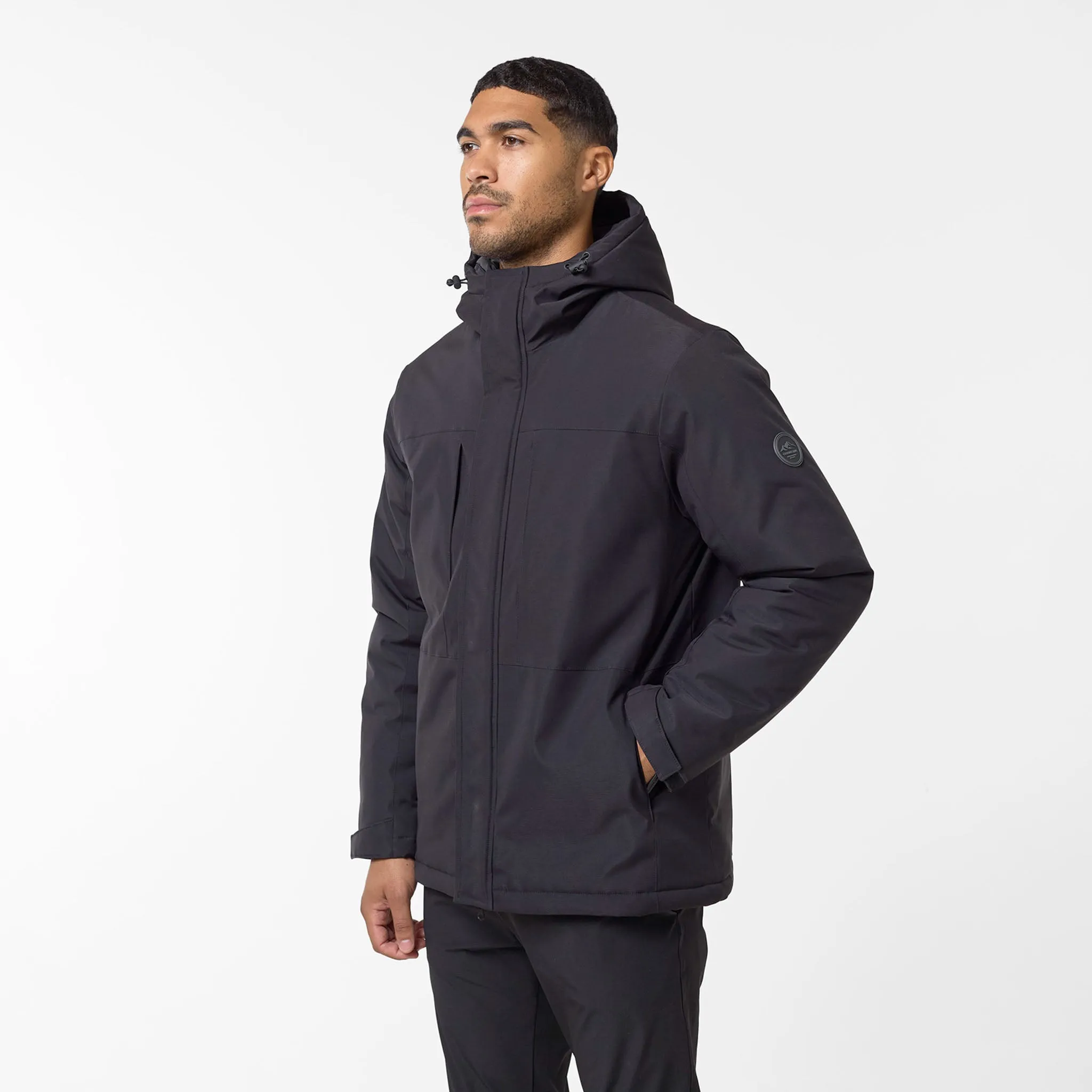 Soft Comfort Design Panel Parka | Black