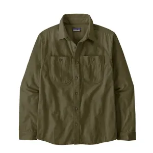 Fall Fashion Multipocket Style Patagonia Point Reyes Canvas Shirt Basin Green