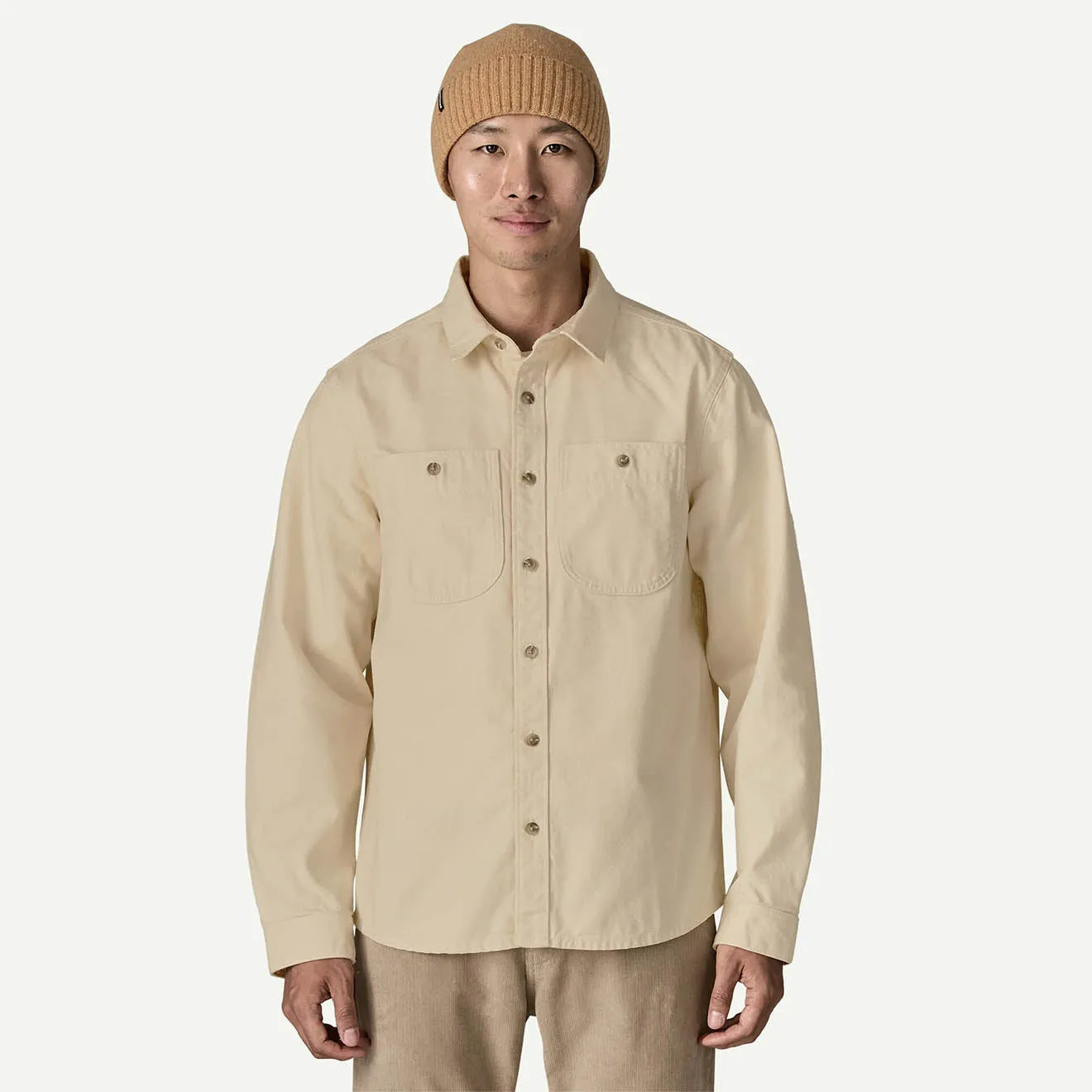Seamless construction Patagonia Point Reyes Canvas Shirt Undyed Natural