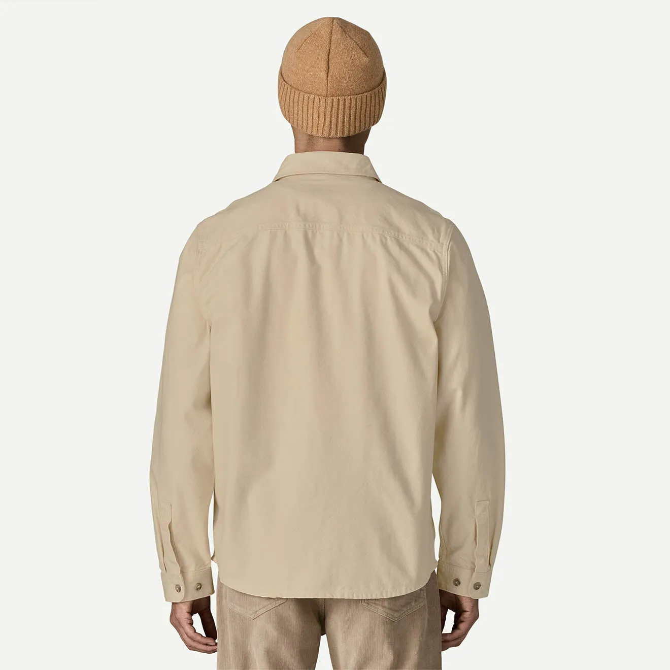 crew neck Zip Front Patagonia Point Reyes Canvas Shirt Undyed Natural