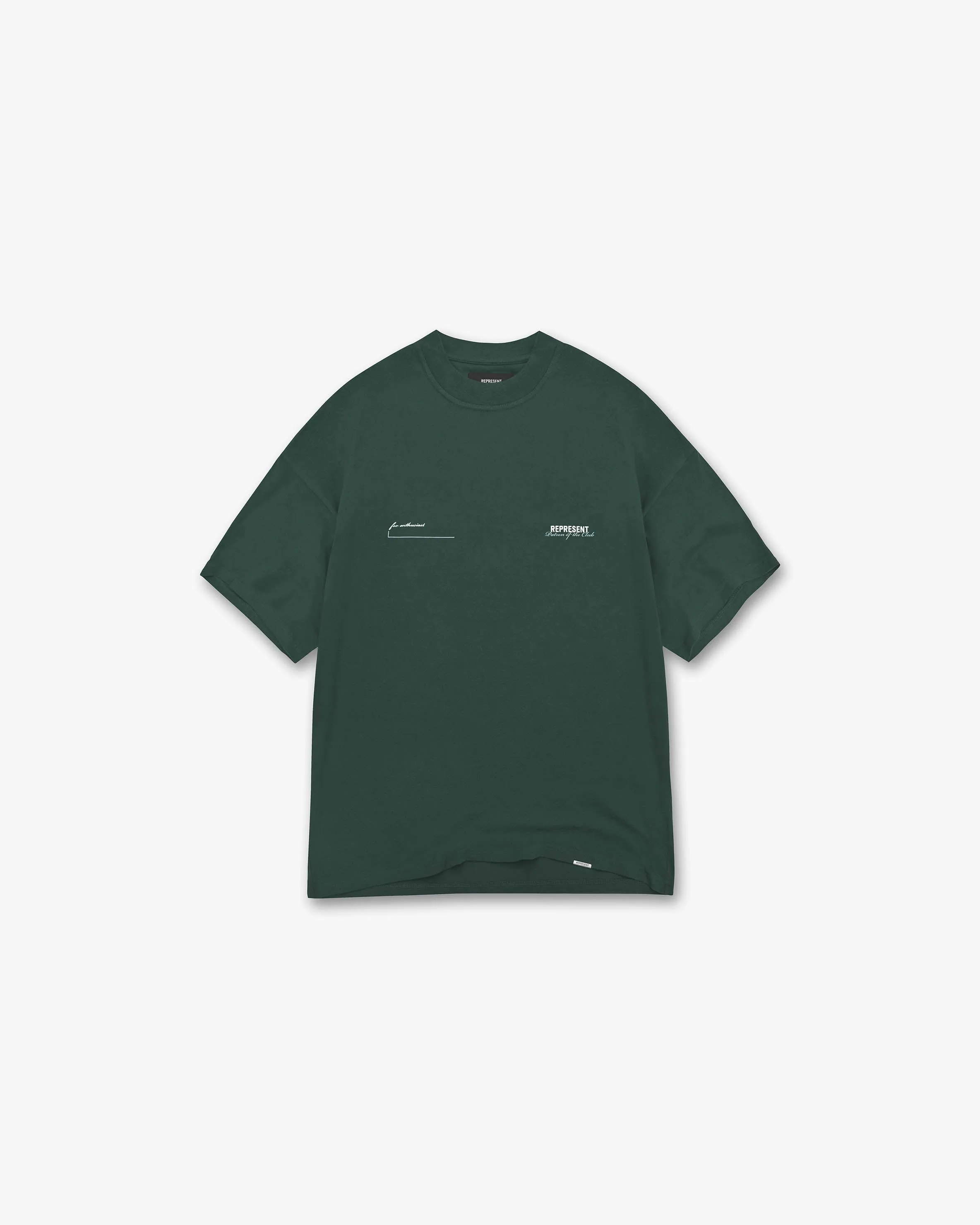 Patron Of The Club T-Shirt - Forest Green Chic Fit Low Impact Dye
