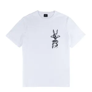 Paul Smith Eye Back Graphic T-Shirt White Cozy Layer Fit