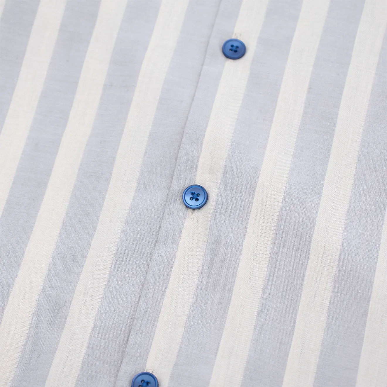 Paul Smith L/S Regular Fit Shirt Light Blue and White Stripes Reinforced Side Vents Stylish Detail