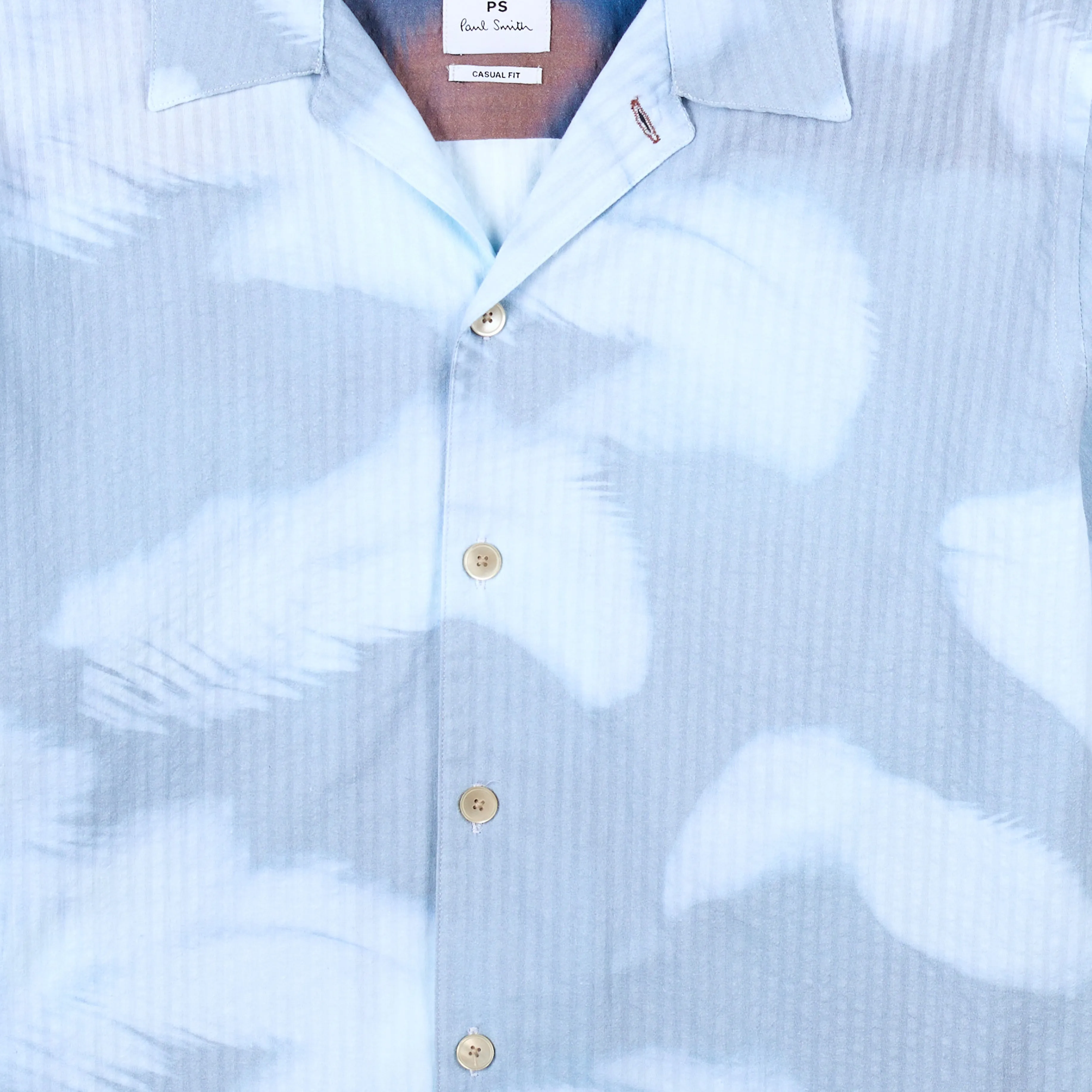 Chic Option Paul Smith Palm Shadow Short-Sleeve Shirt Light Blue