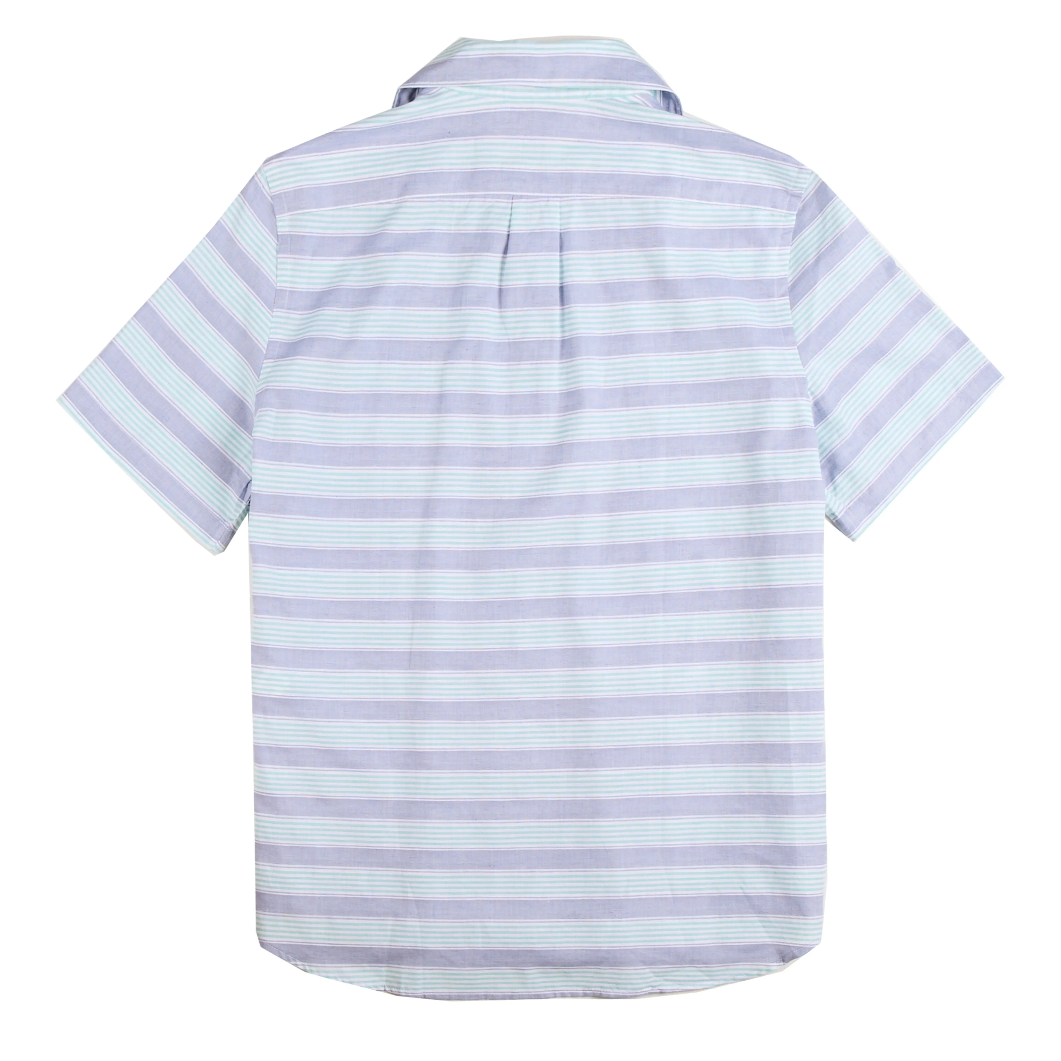 Paul Smith Short-Sleeve Shirt Striped Blue Organic Cotton