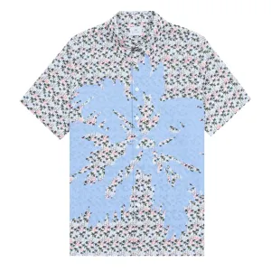 Thermal Regulation Fabric Anti Pilling Finish Paul Smith S/S Casual Fit Shirt Palm Detail White