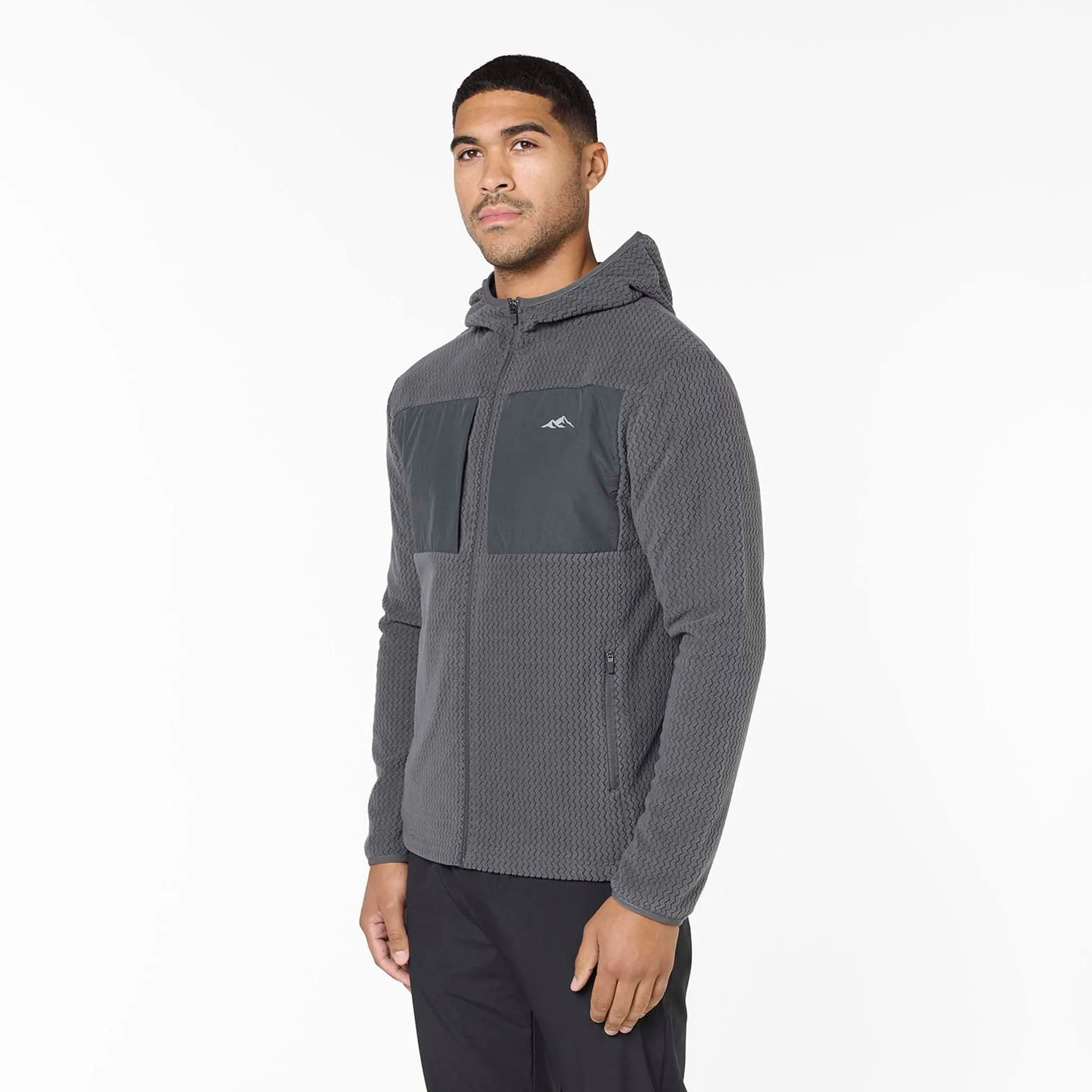 Classic Casual Look Relaxed Daily Style Peaks Polar Fleece Jacket | Charcoal