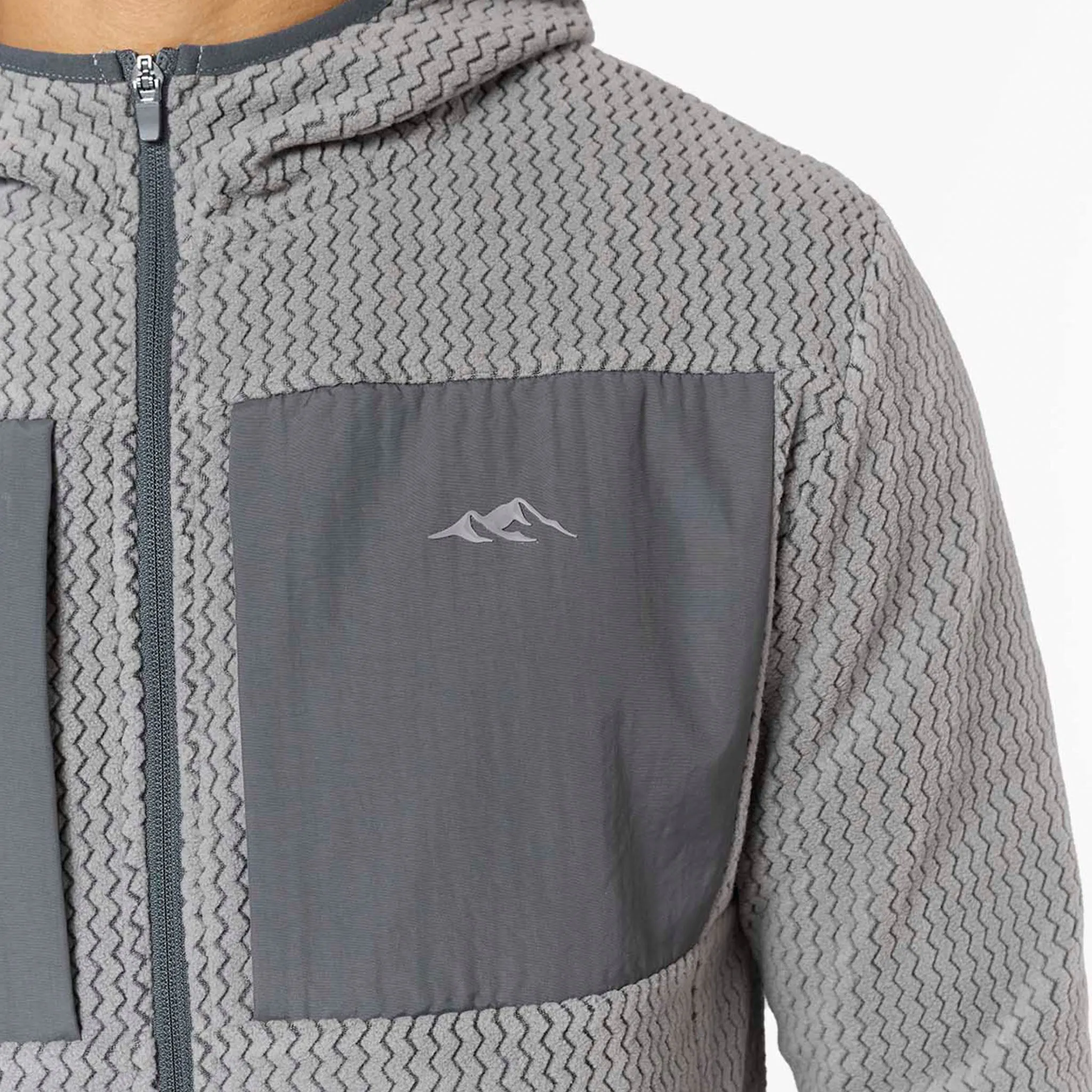 Autumn Ready Buttery Soft Handfeel Peaks Polar Fleece Jacket | Mid Grey