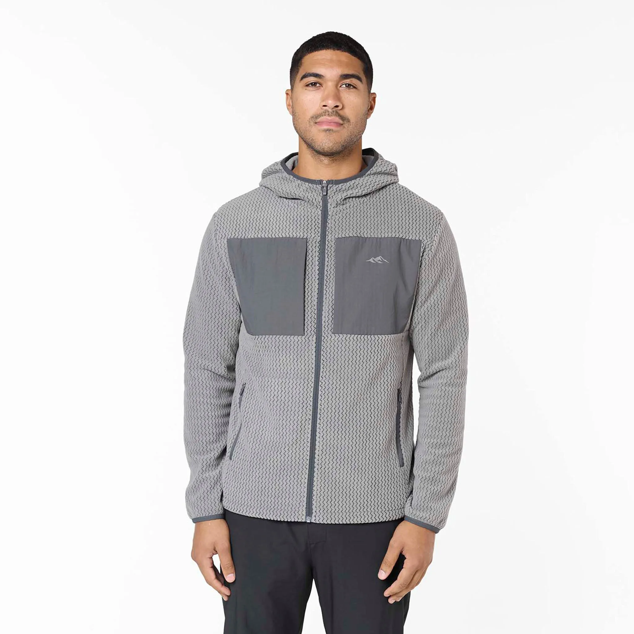 Peaks Polar Fleece Jacket | Mid Grey Modern Minimal