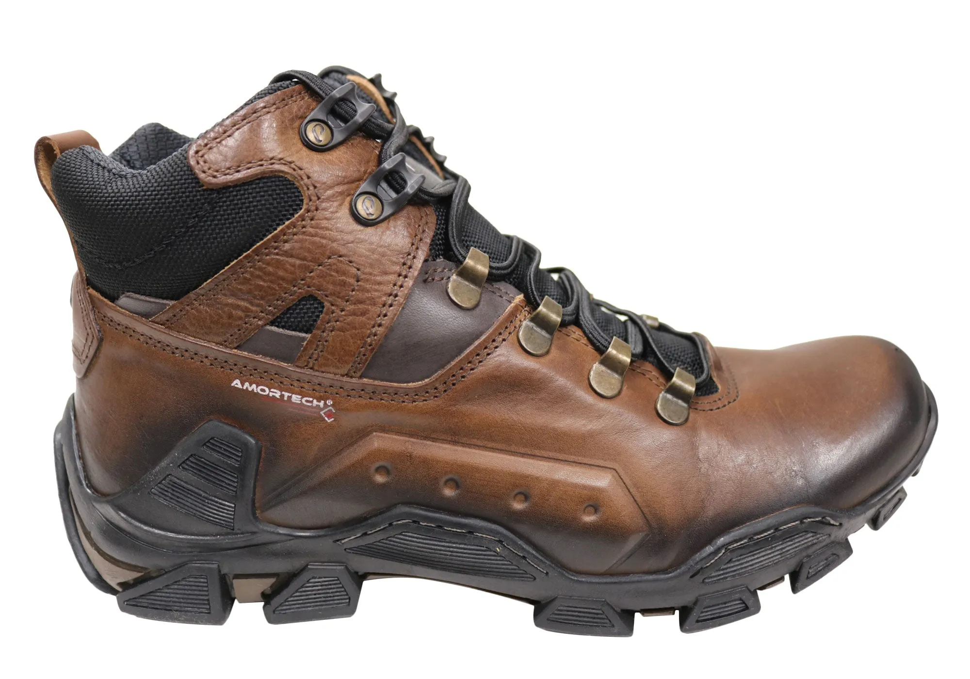 High Traction All Day Worker Pegada Harness Mens Comfortable Leather Boots Made In Brazil