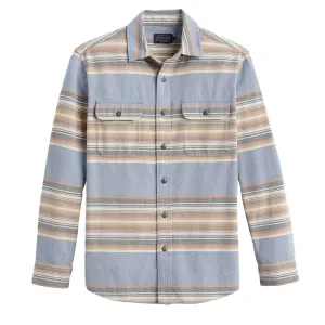 Pendleton Beach Shack Shirt Soft Indigo Stripe Timeless Appeal Cooling Mesh Lining