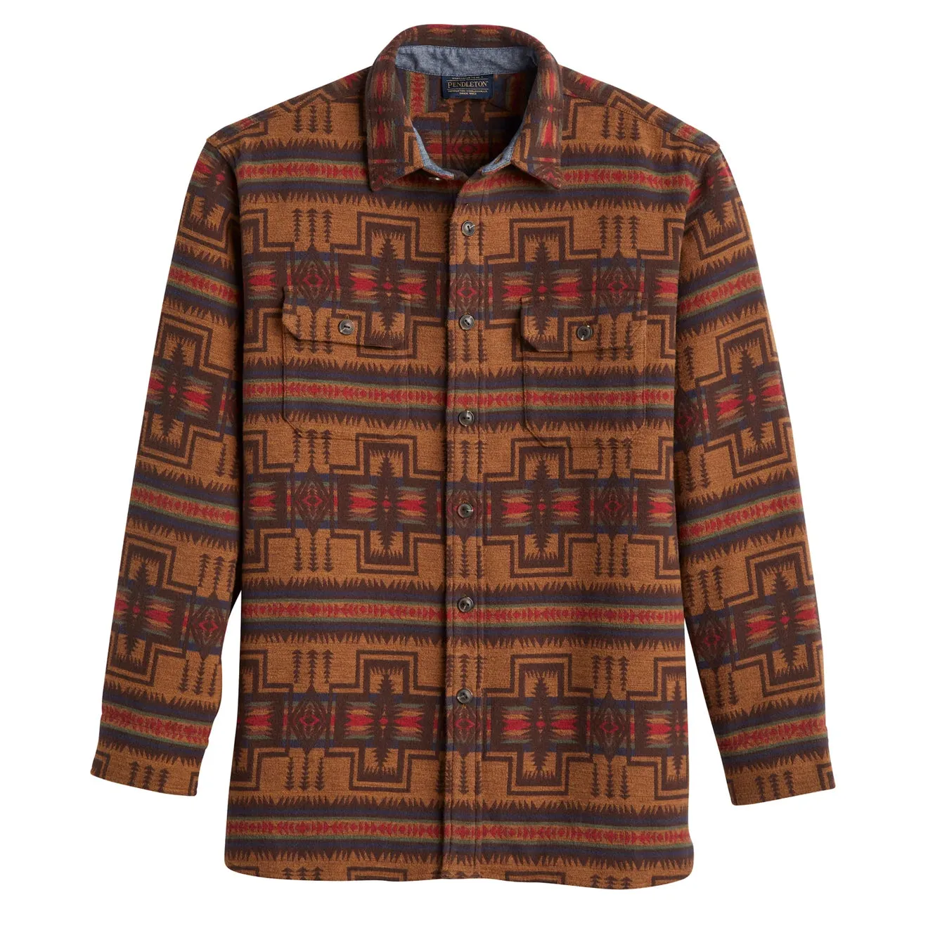 Plaid Design Daytime Look Pendleton Driftwood LS Shirt Harding Gold / Navy