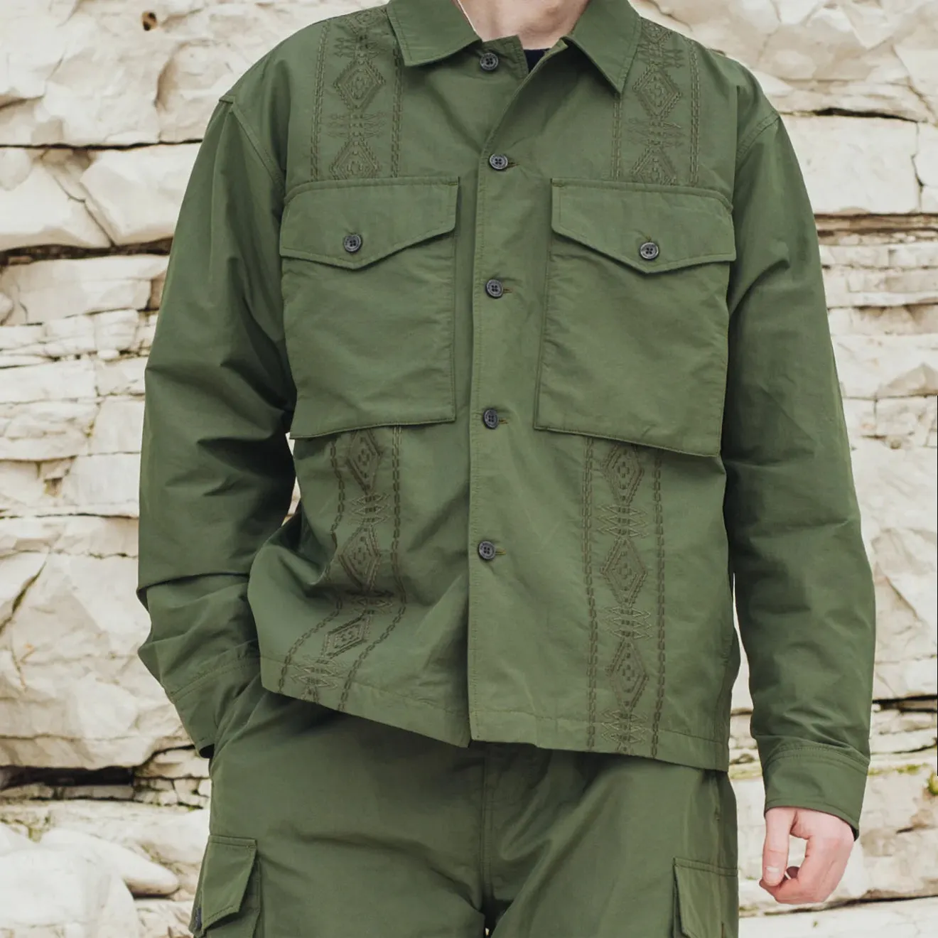 Summer Outfit Pendleton Parachute Overshirt Olive