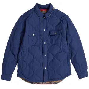 Pendleton Reversible Quilted Overshirt Harding Navy Odor Control Fabric Double Stitched Hems