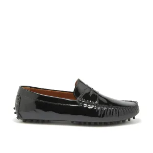 Food Spot Penny Driving Loafers, black patent leather