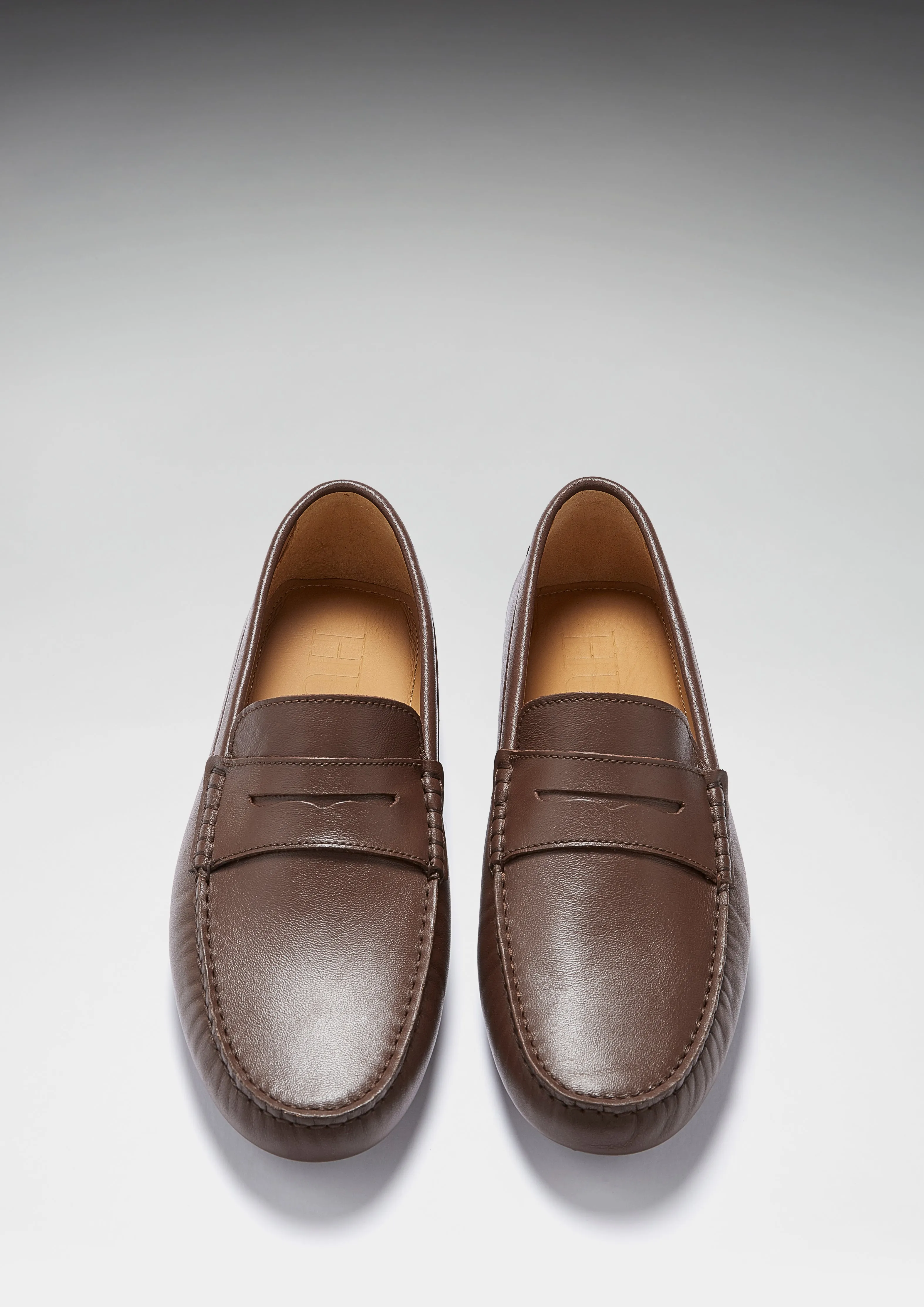 Shop Street Penny Driving Loafers, brown leather