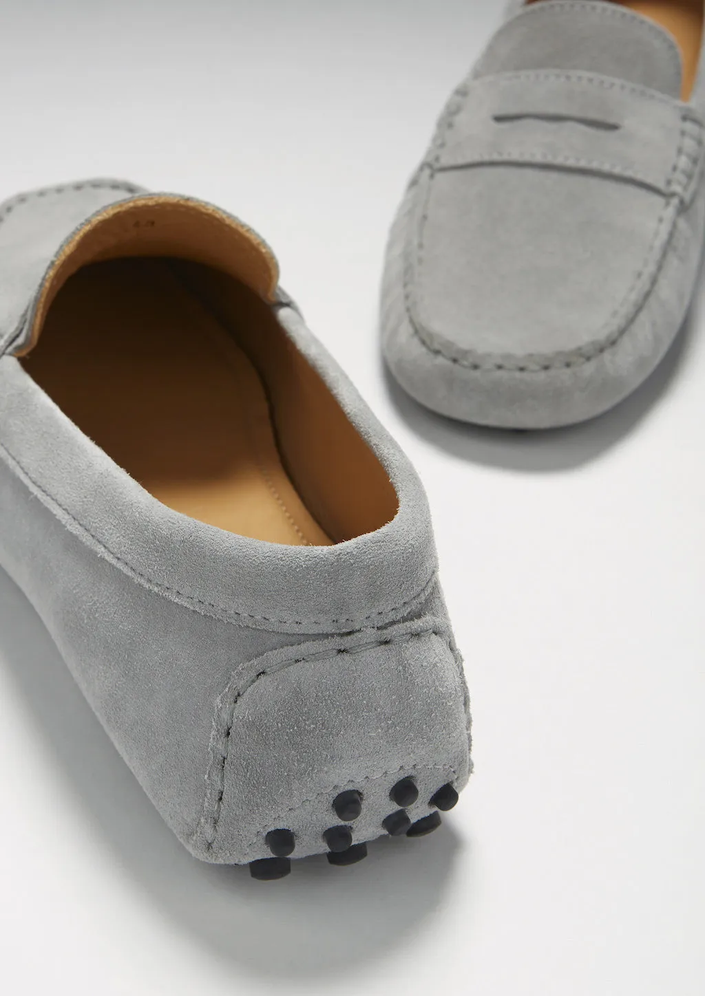 Penny Driving Loafers, dove grey suede Bridge Walk