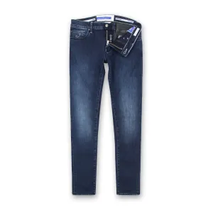 Traveler Gear Stretch Creative Look Jacob Cohen - M13 Chris Skinny Fit Blue Jeans with Blue Badge