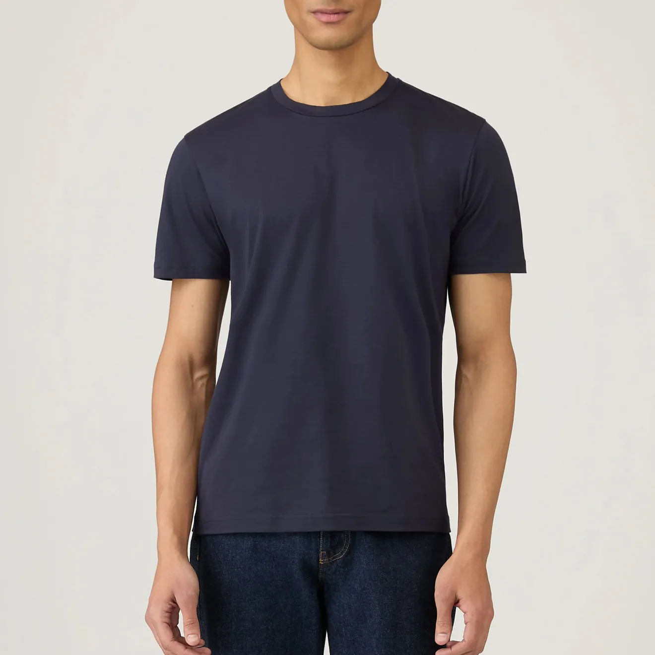 Sunspel S/S Riviera T-Shirt Navy Trendy All-Day