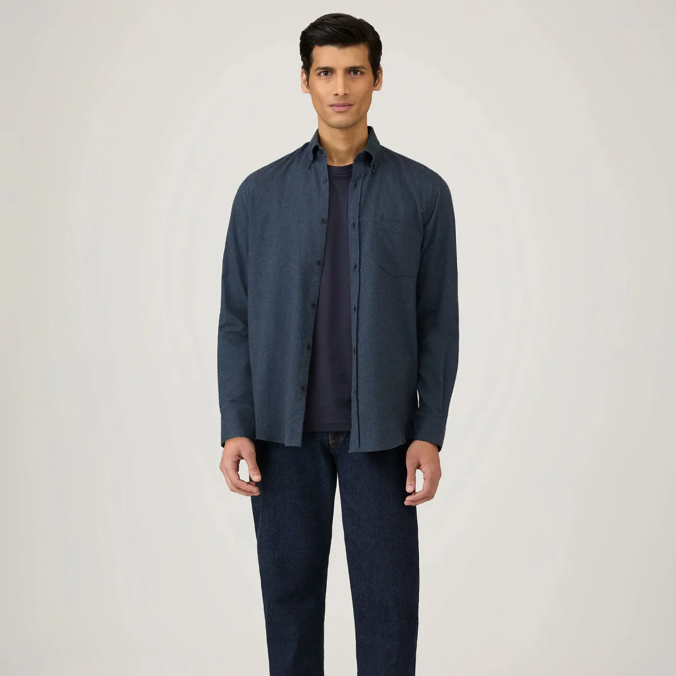 Sunspel S/S Riviera T-Shirt Navy Versatile Layering Piece