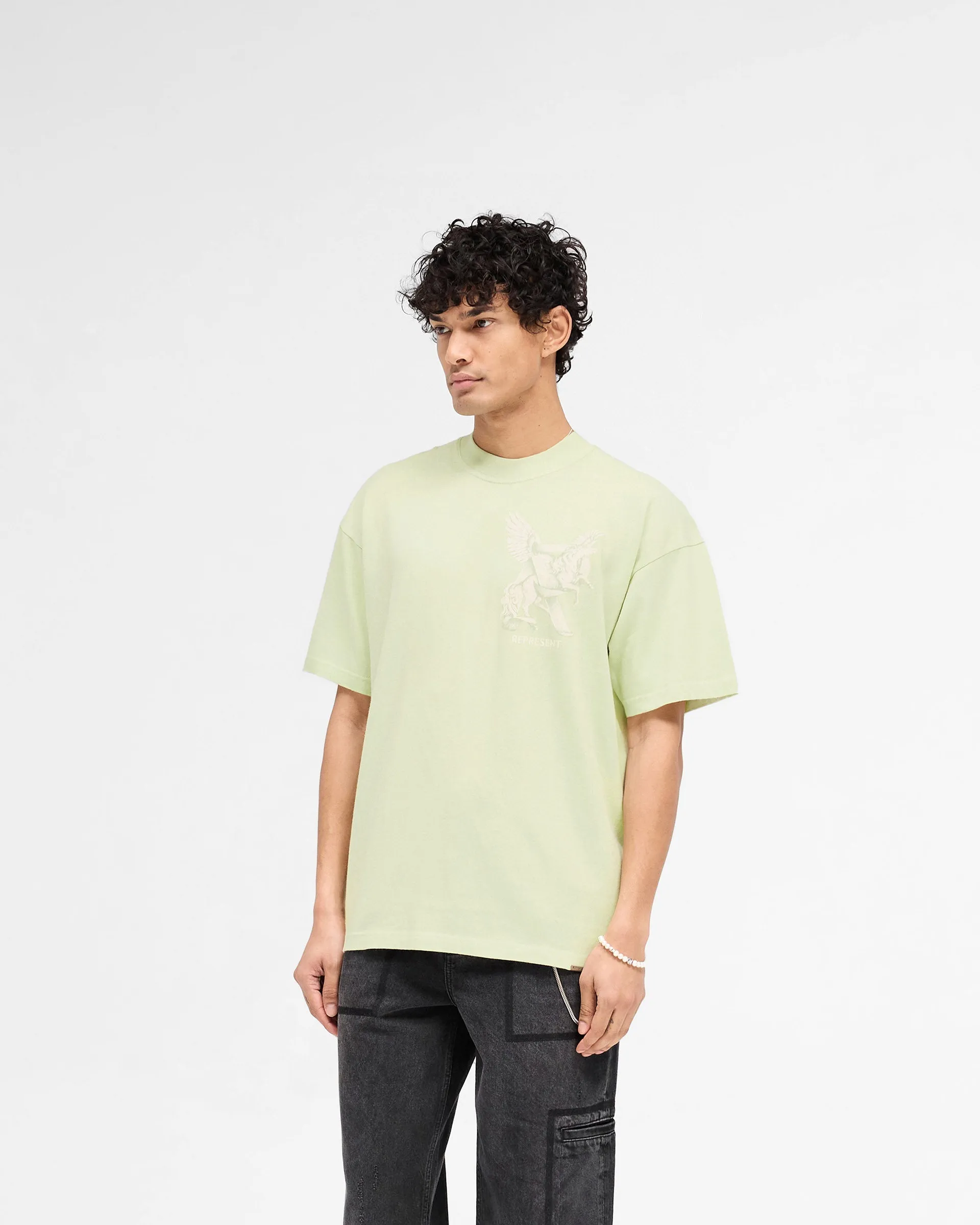 Elegance In Motion T-Shirt - Matcha Smart Casual Look Minimal Comfort Wear