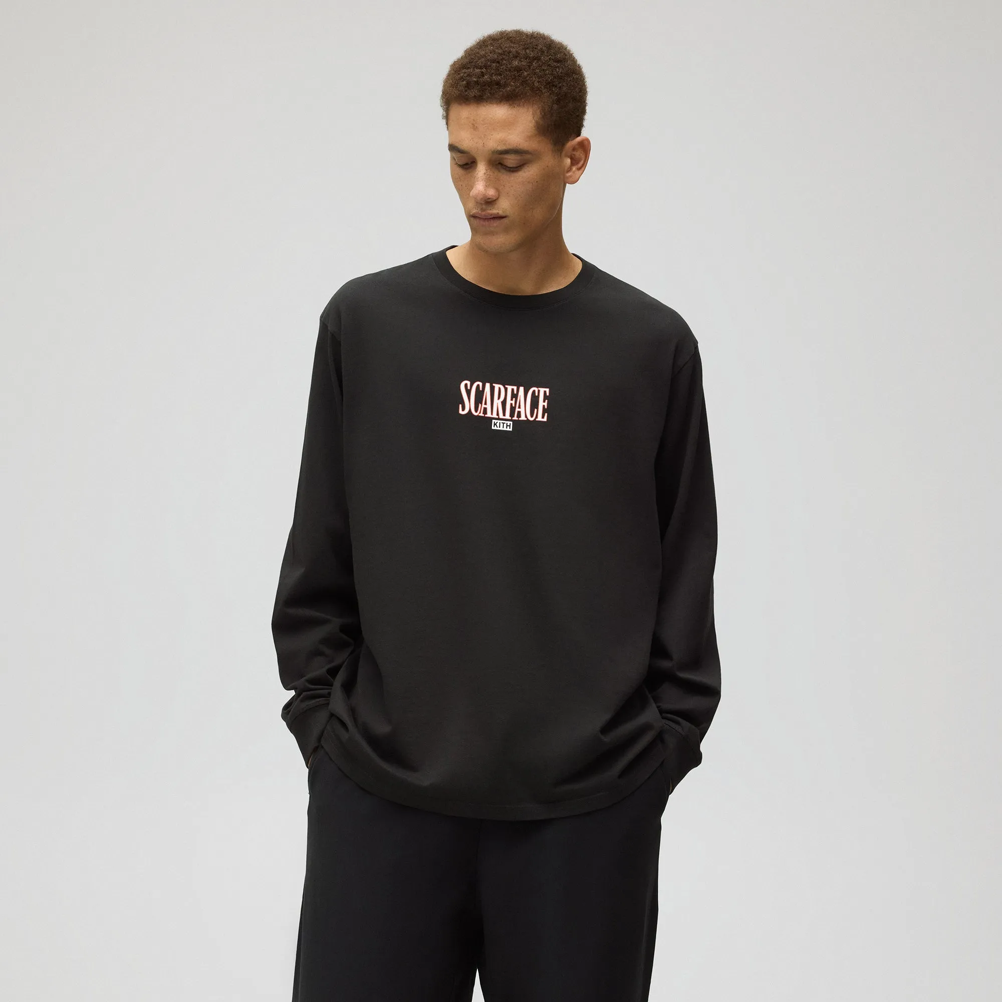 Relaxed Wearable Kith for Scarface Tony Montana Long Sleeve Tee - Black