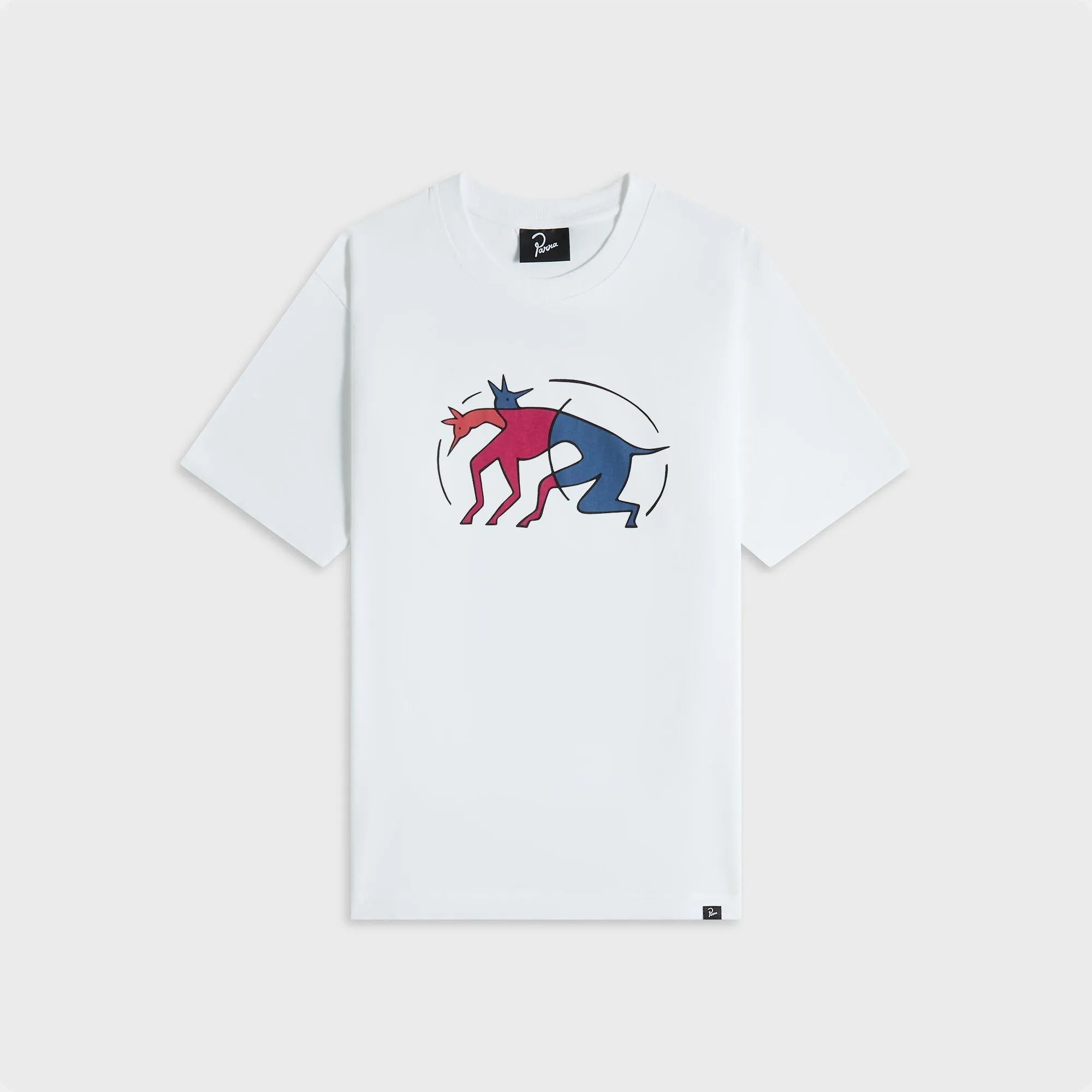 by Parra The Zoomies Tee - White Fashion Forward ReinforcedNeckline