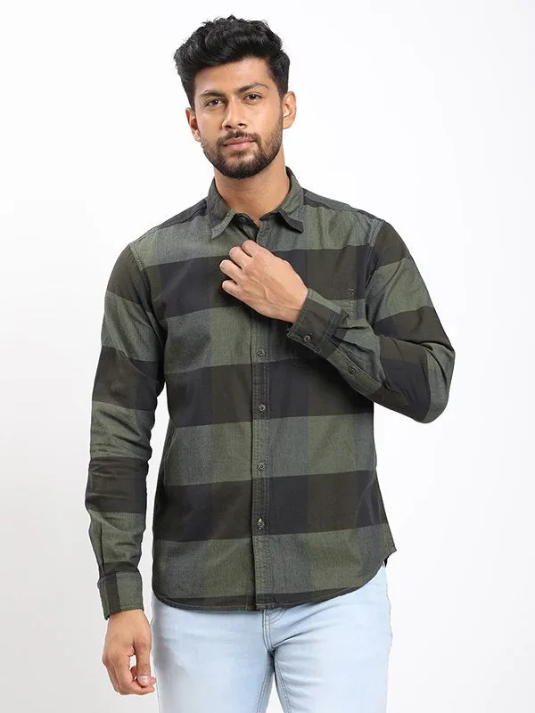 Statement Maker Men Checked Full Sleeve Cotton Shirt