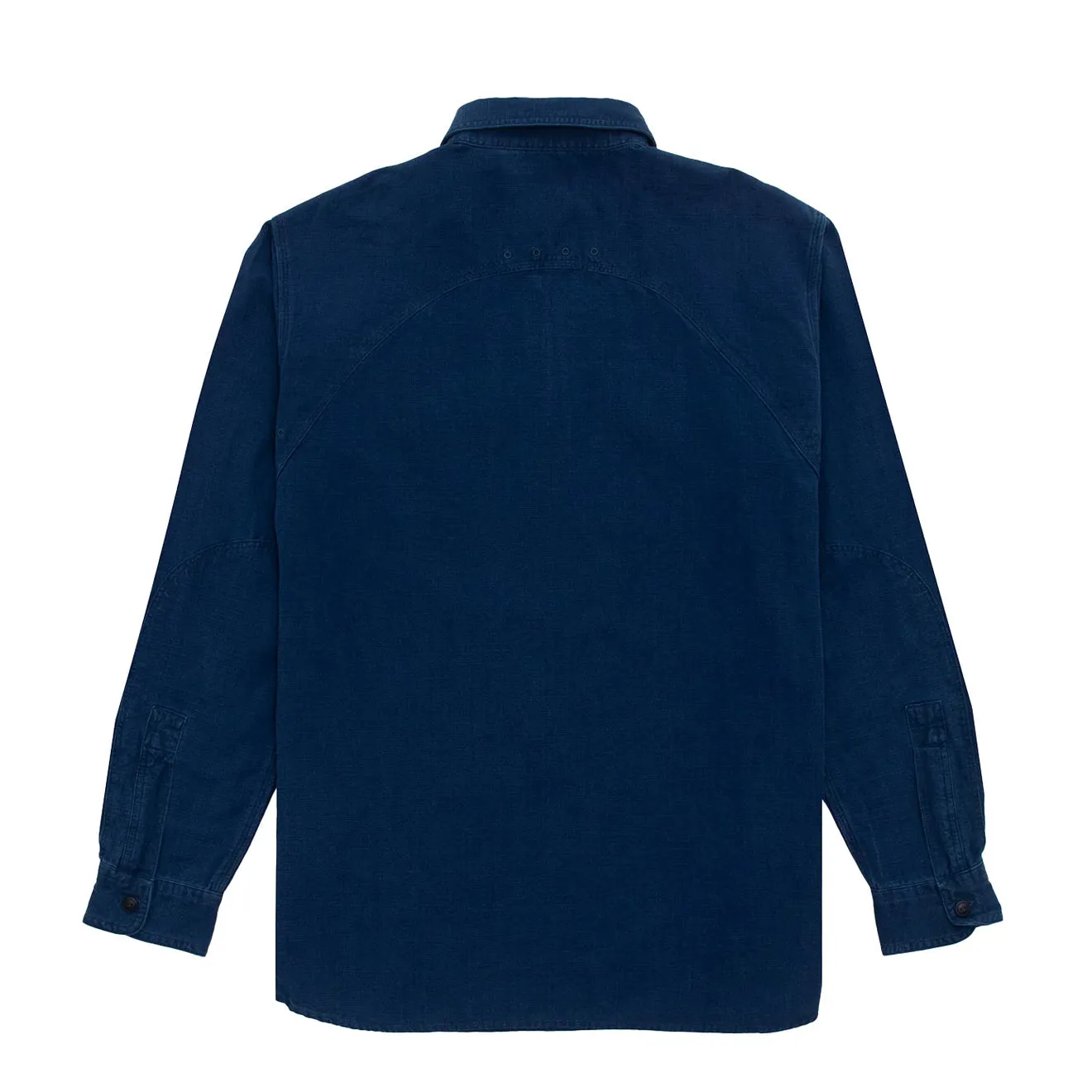Polo Ralph Lauren Classic Fit Indigo Popover Workshirt Slub Indigo Soft Texture Polished Placket