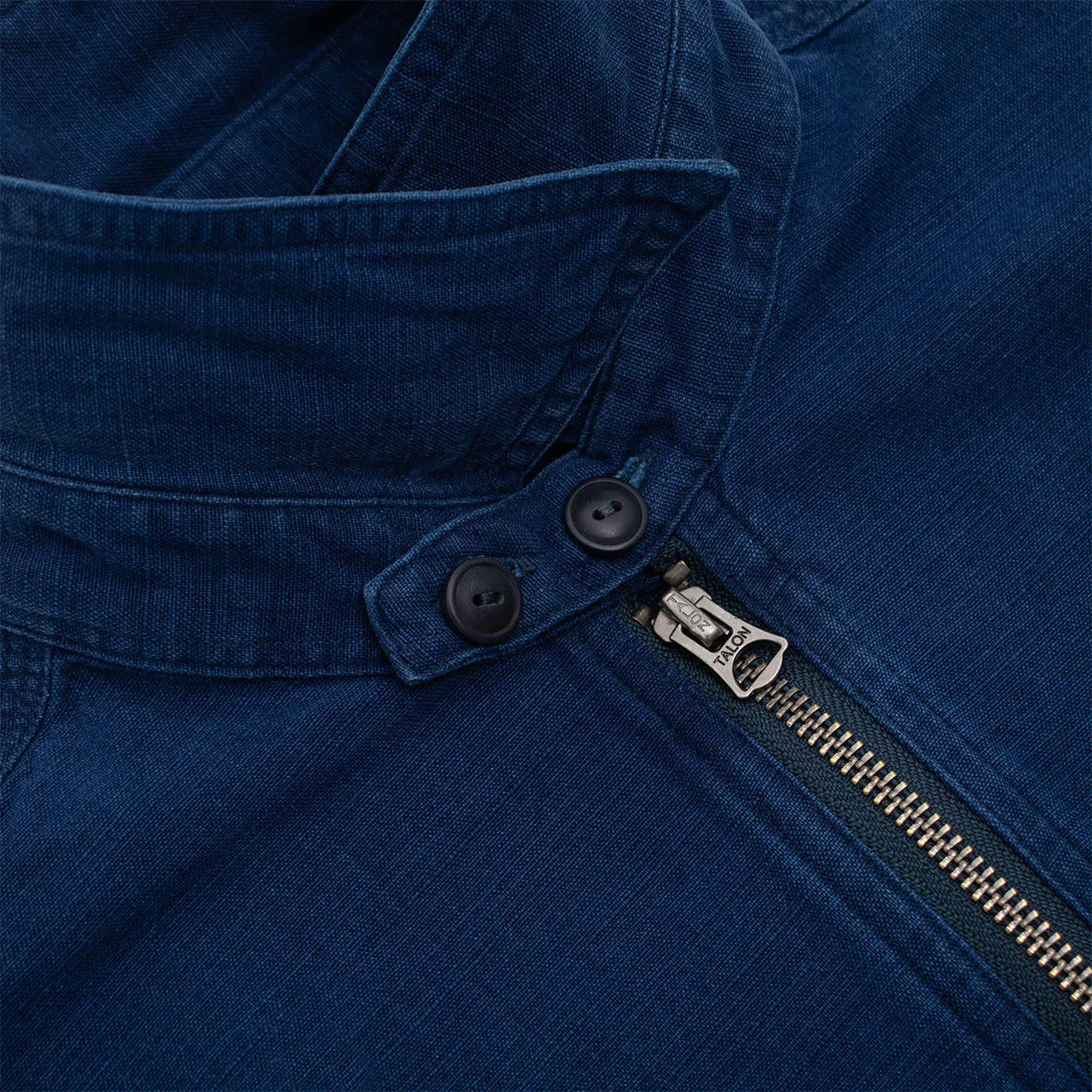 Polo Ralph Lauren Classic Fit Indigo Popover Workshirt Slub Indigo Ergonomic Back Panel slim fit