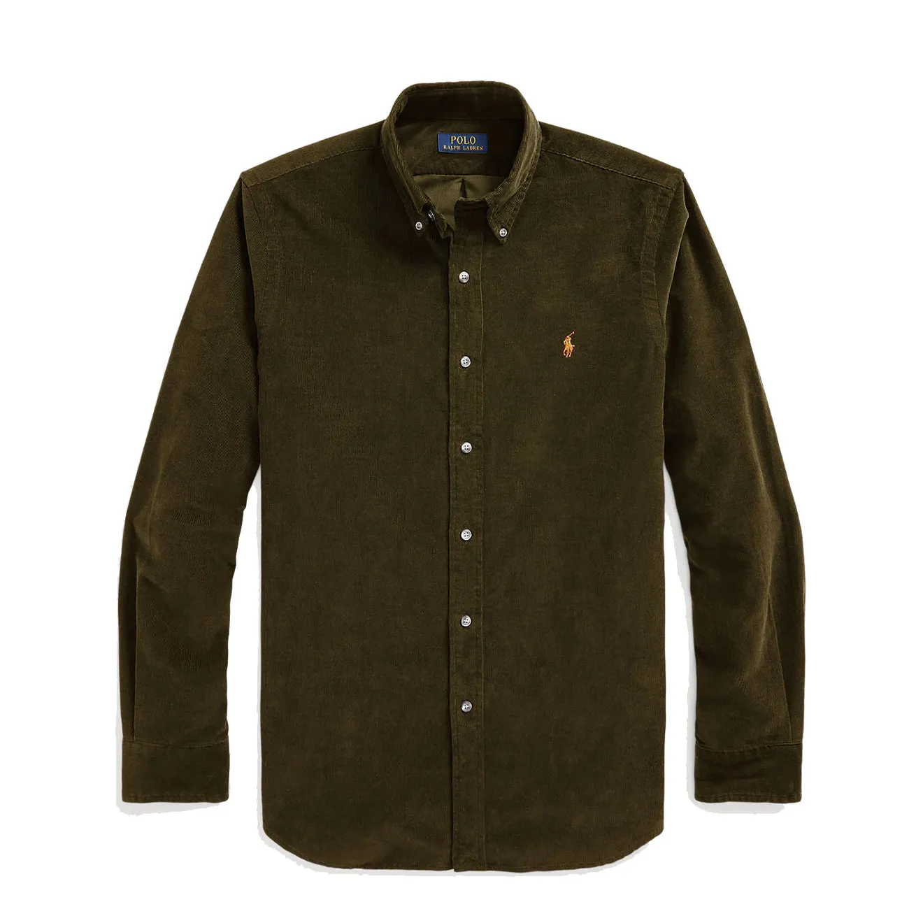 Lounge Wear Polo Ralph Lauren Custom Fit Corduroy Shirt Canopy Olive