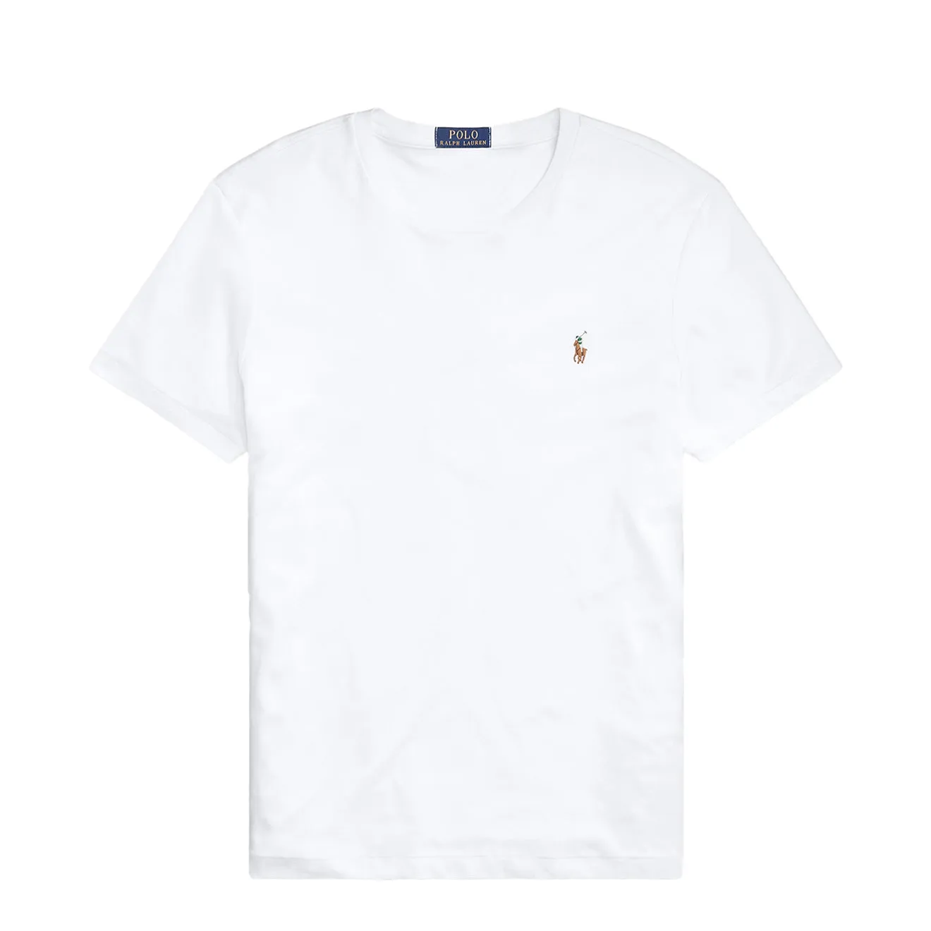 Quick Dry Wear Multi Panel Structure Polo Ralph Lauren Custom Slim Fit Soft Cotton T-Shirt White