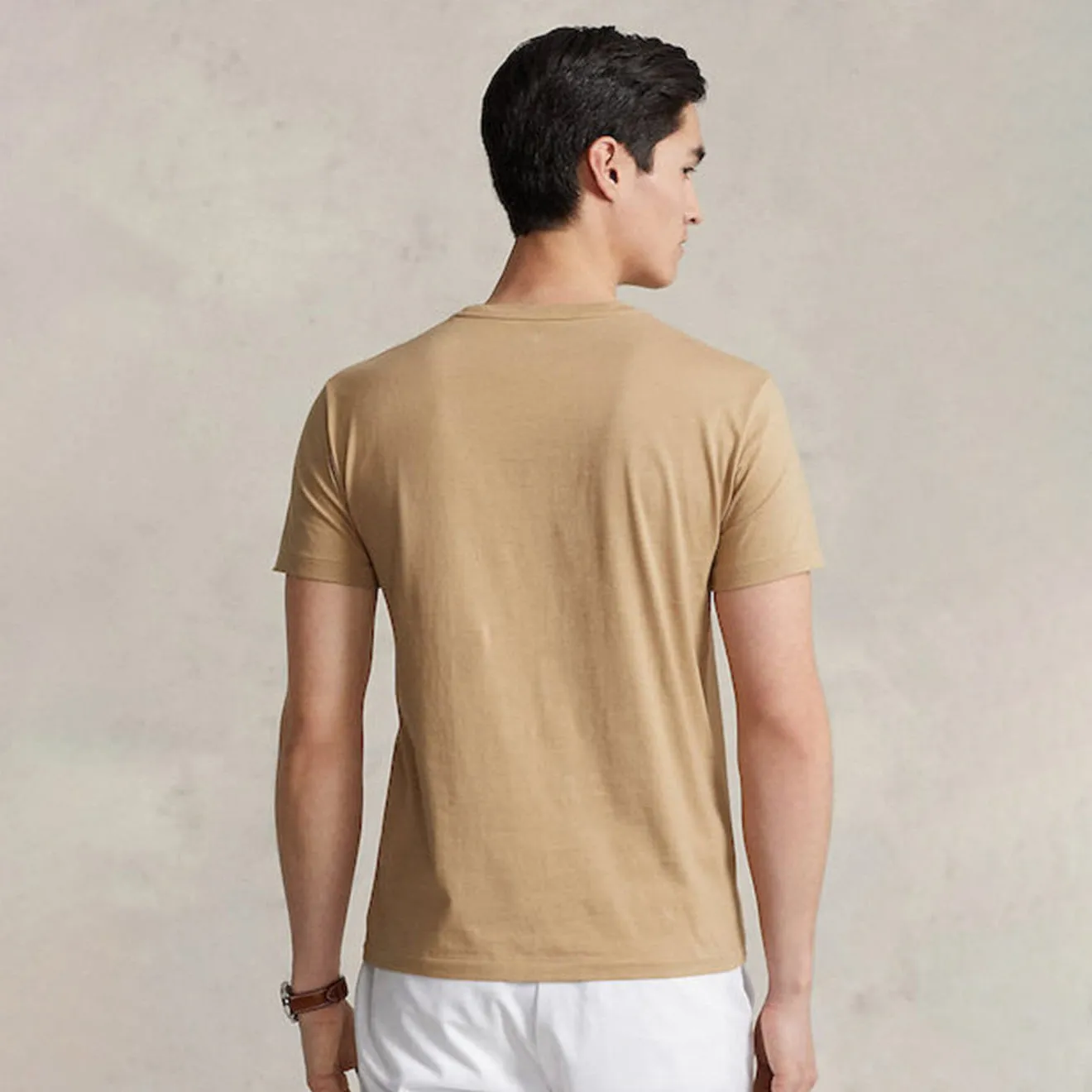Adaptable Cozy Fit Wear Polo Ralph Lauren Custom Slim Fit  T-Shirt Cafe Tan