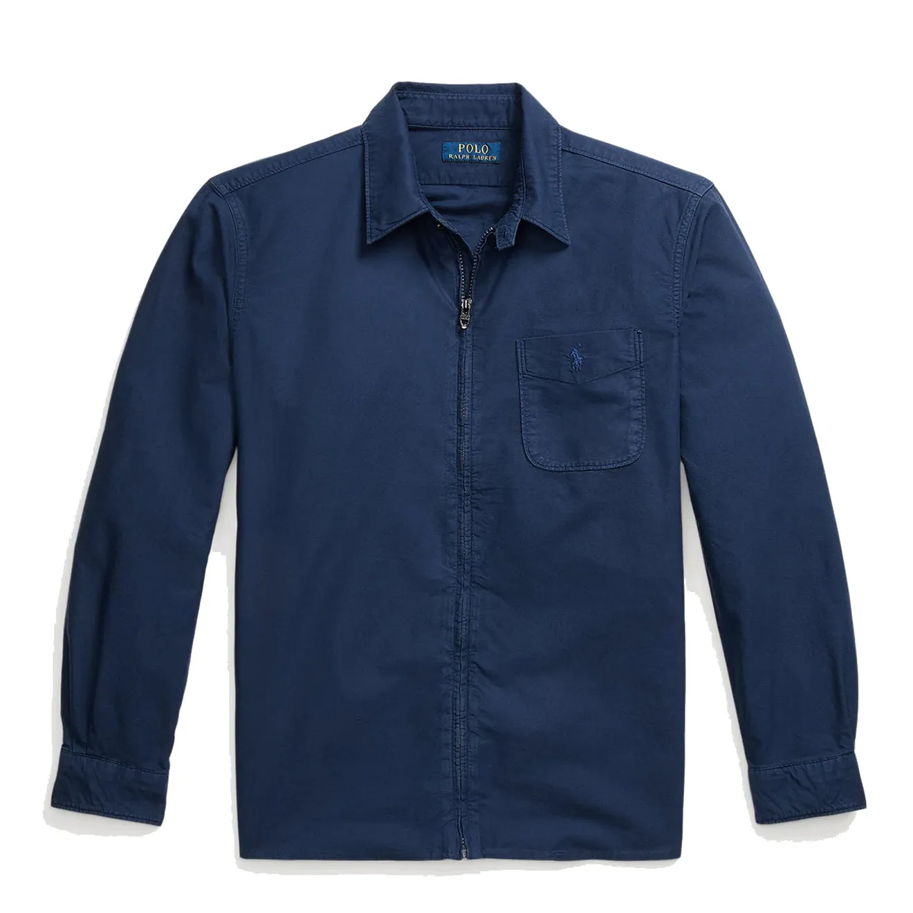 Polo Ralph Lauren Garment-Dyed Oxford Overshirt Spring Navy Winter Fashion Checkered Style