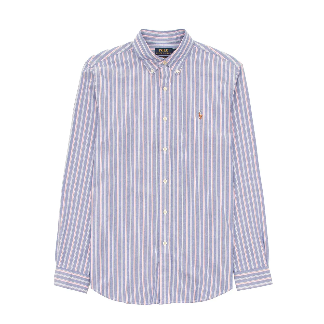 Polo Ralph Lauren Striped Oxford Shirt Blue Pink Multi comfortable option Light Option