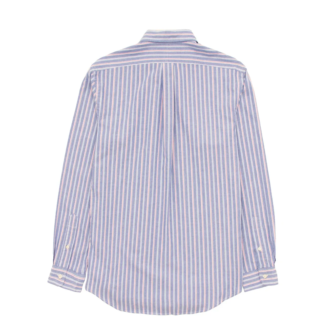 Polo Ralph Lauren Striped Oxford Shirt Blue Pink Multi Comfy Wear Bold colors