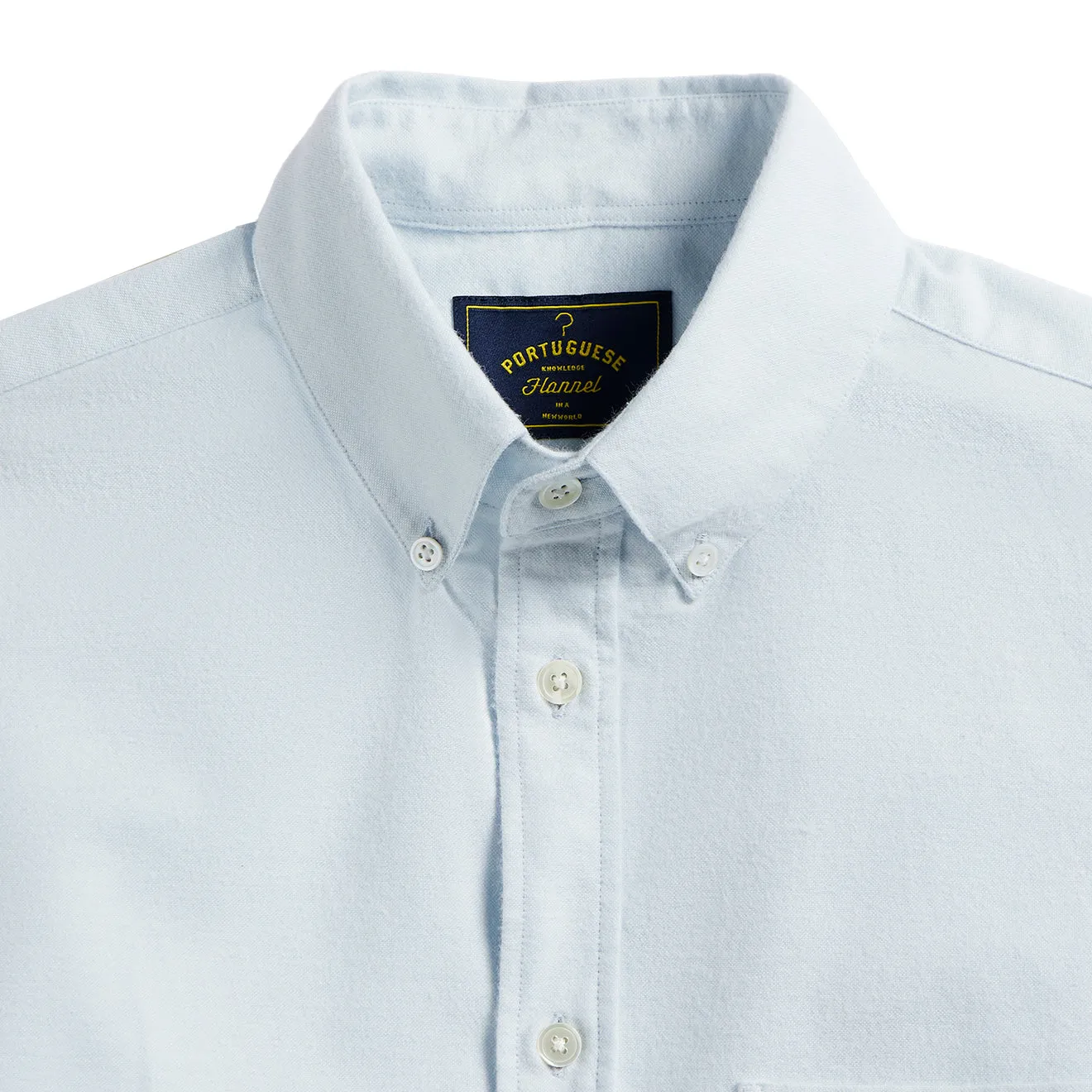 Chill Layer wrinkle free Portuguese Flannel Brushed Oxford Shirt Light Blue